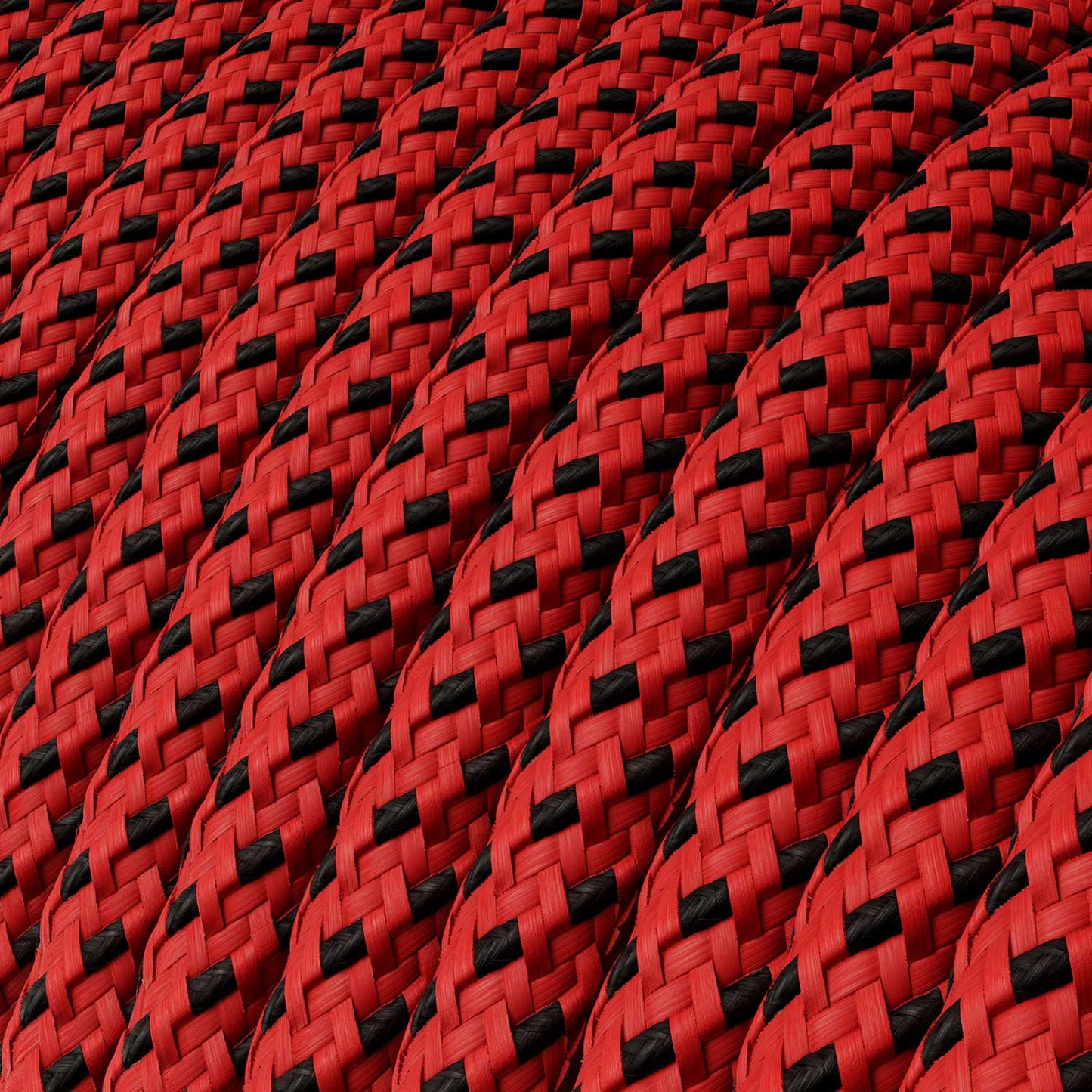 Cloth Covered Wire - Red & Black Tracer RT94 - UL Listed