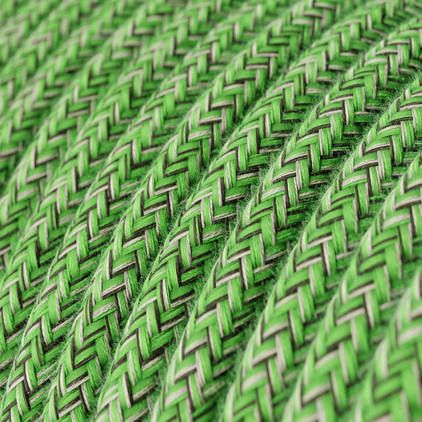 Cloth Covered Wire - Green Cotton Tweed RX08 - UL Listed