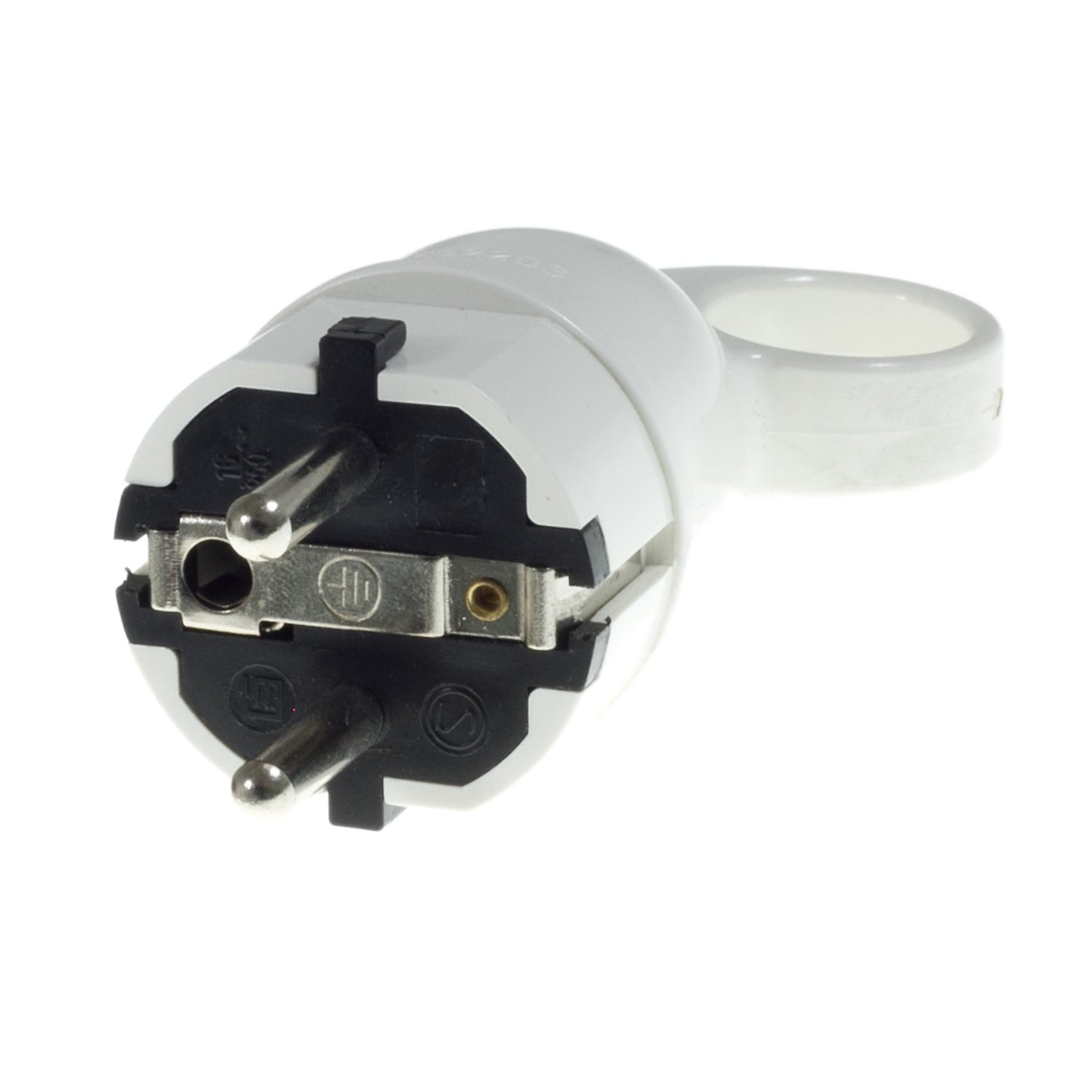 Spina Schuko Confort con anello 16A 250V - Bianco