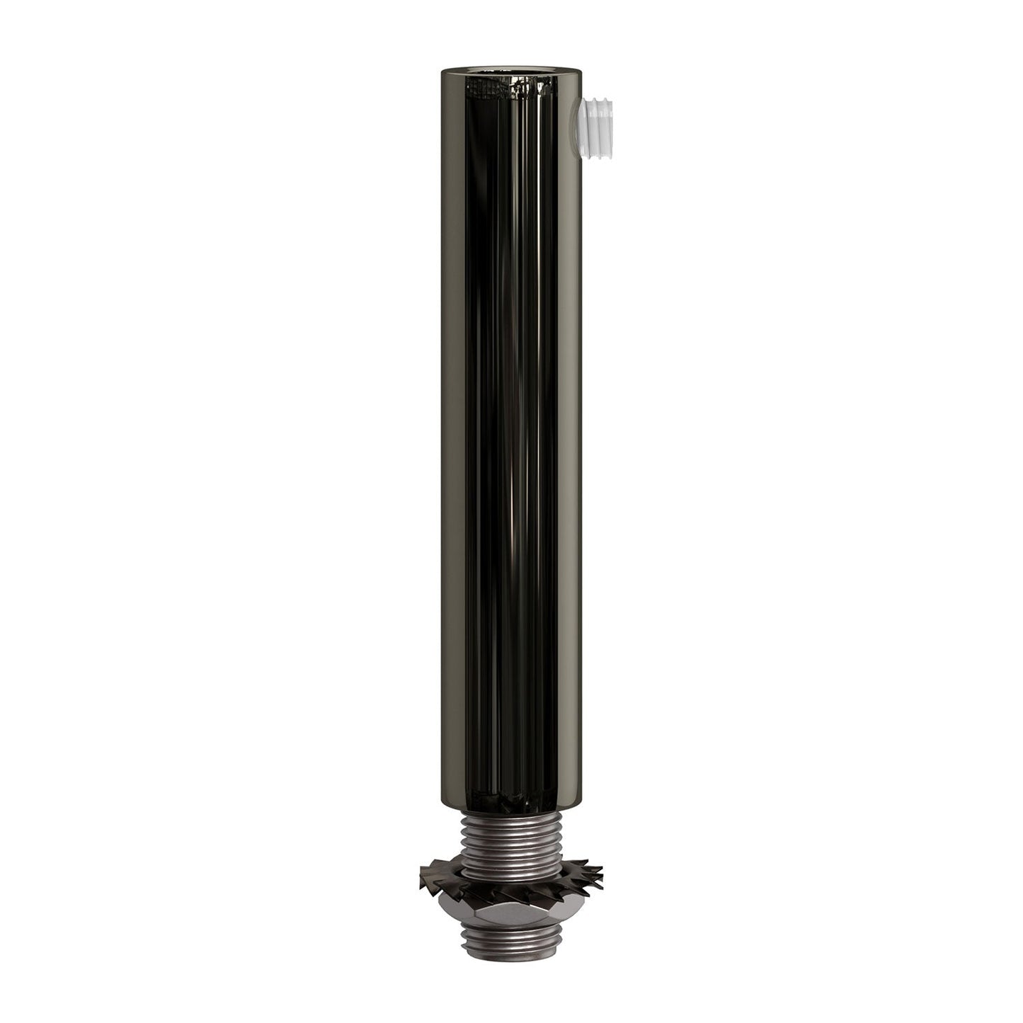 Serracavo cilindrico in metallo lunghezza 7 cm completo di tige, dado e rondella - Nero perla