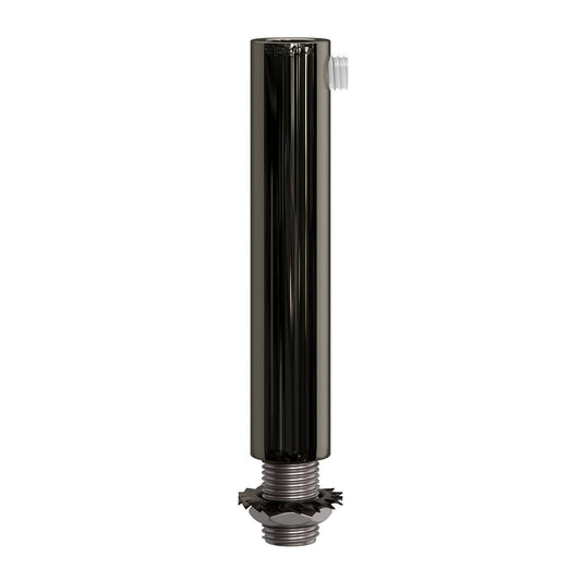 Serracavo cilindrico in metallo lunghezza 7 cm completo di tige, dado e rondella - Nero perla