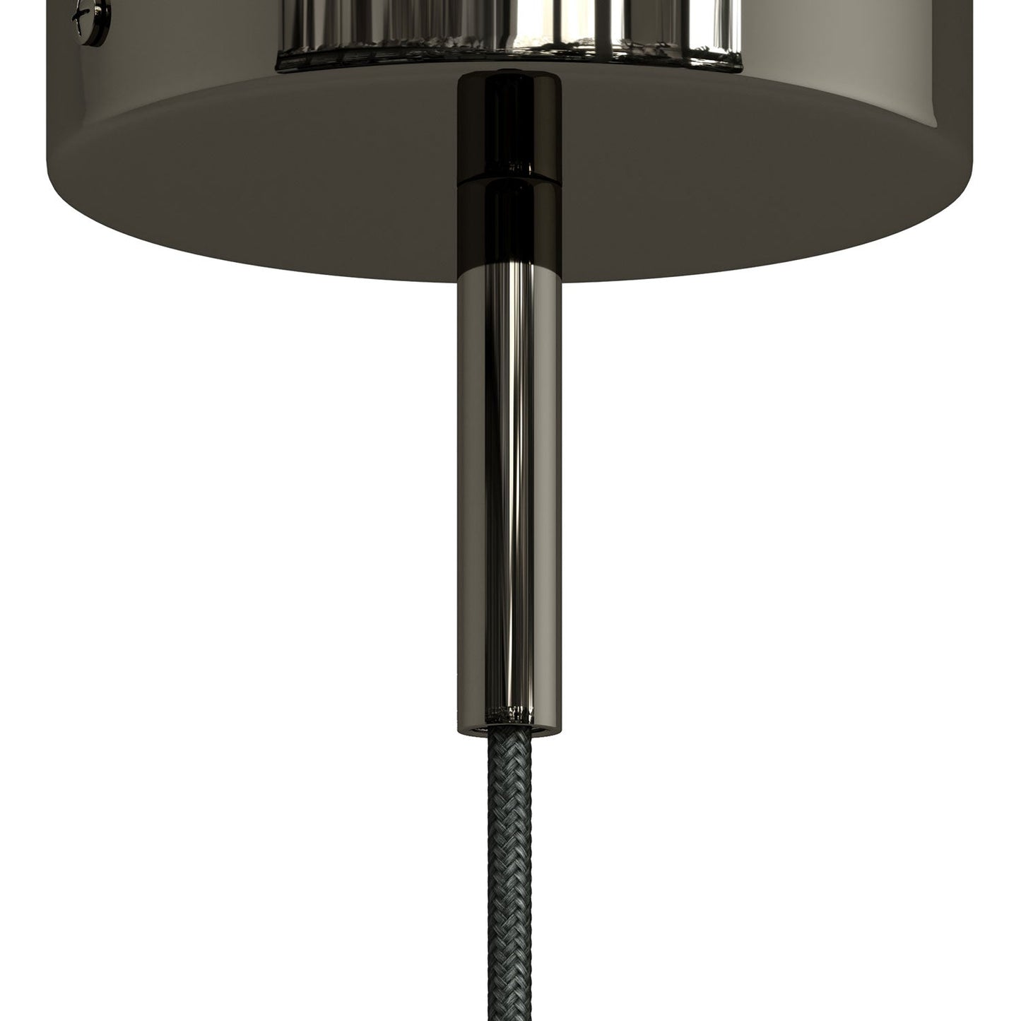 Serracavo cilindrico in metallo lunghezza 7 cm completo di tige, dado e rondella - Nero perla