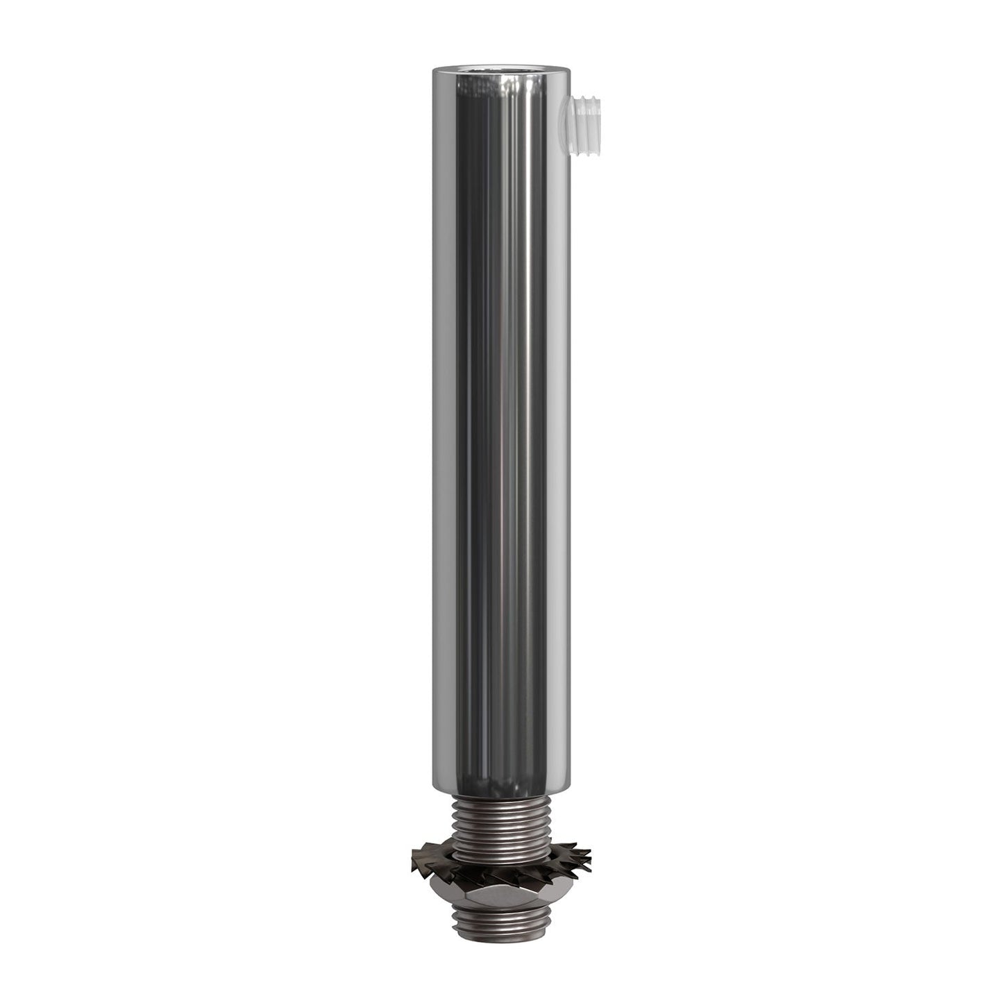 Serracavo cilindrico in metallo lunghezza 7 cm completo di tige, dado e rondella - Cromo