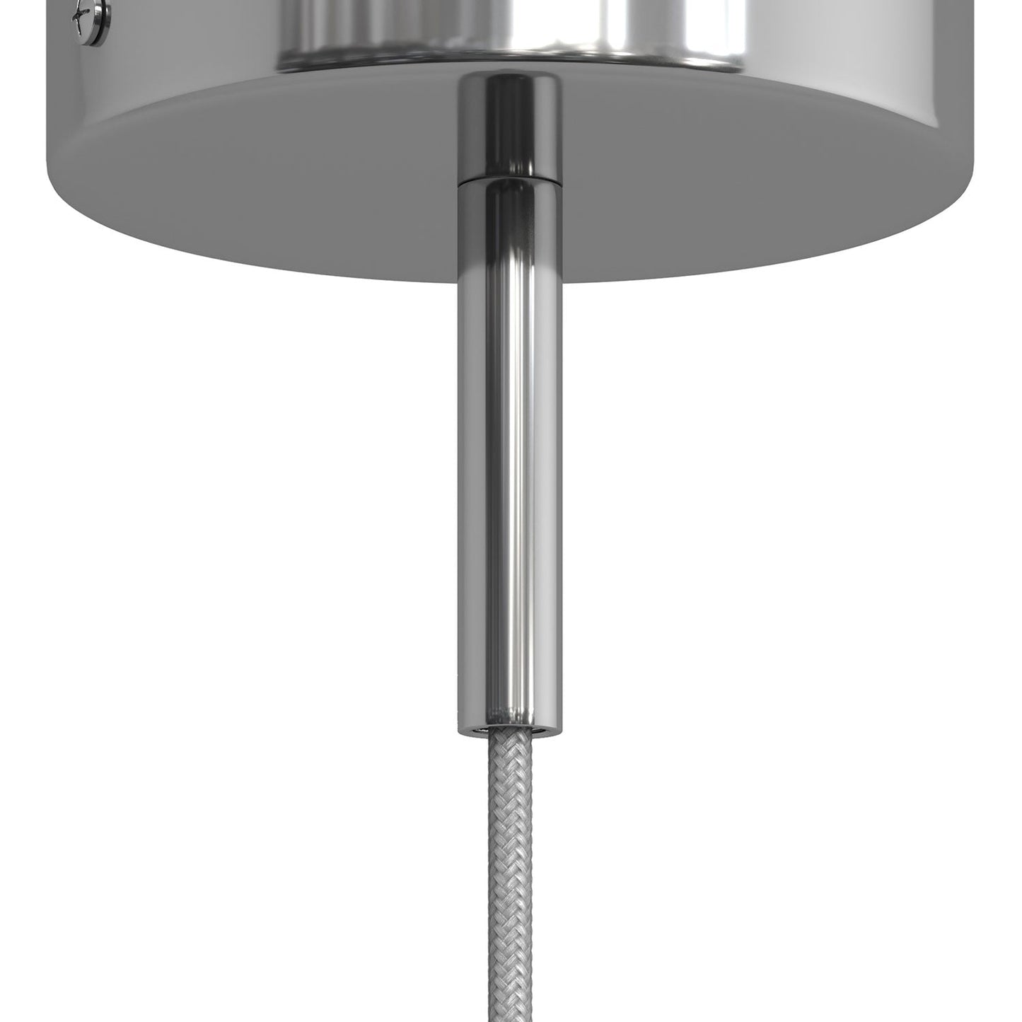 Serracavo cilindrico in metallo lunghezza 7 cm completo di tige, dado e rondella - Cromo