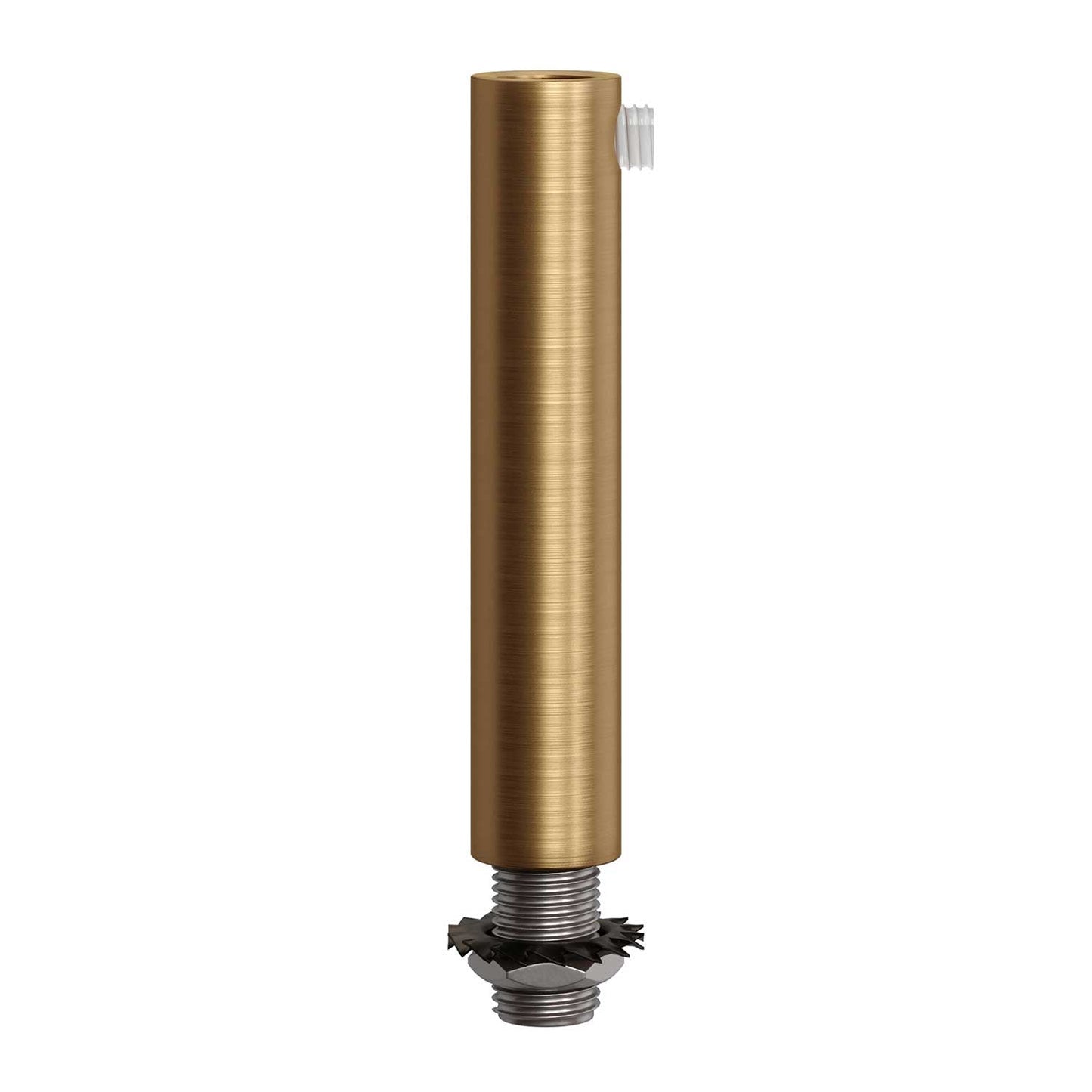 Serracavo cilindrico in metallo lunghezza 7 cm completo di tige, dado e rondella - Bronzo satinato