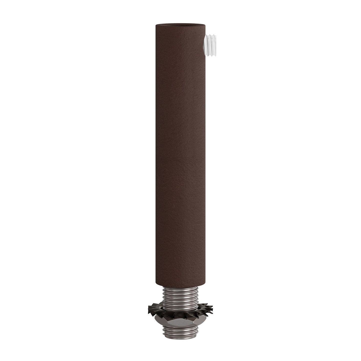 Serracavo cilindrico in metallo lunghezza 7 cm completo di tige, dado e rondella - Ruggine scura verniciata
