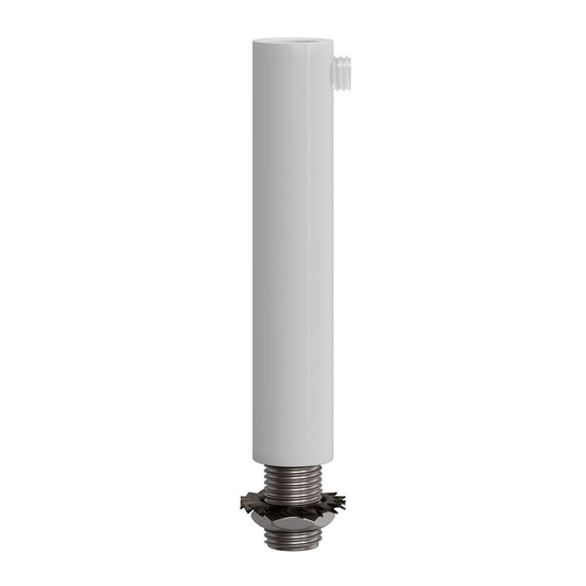 Serracavo cilindrico in metallo lunghezza 7 cm completo di tige, dado e rondella - Bianco