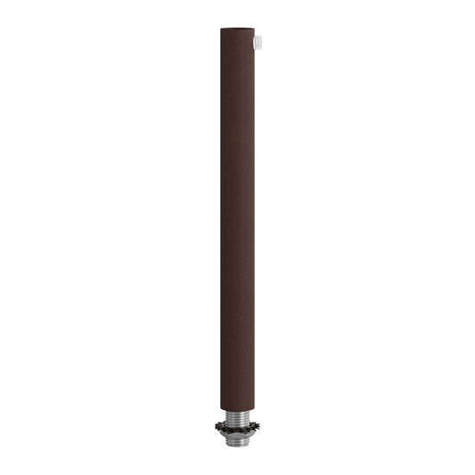 Serracavo cilindrico in metallo lunghezza 15 cm completo di tige, dado e rondella - Ruggine scura verniciata