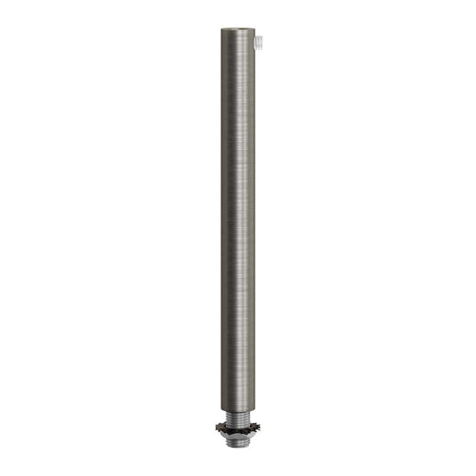 Serracavo cilindrico in metallo lunghezza 15 cm completo di tige, dado e rondella - Titanio satinato