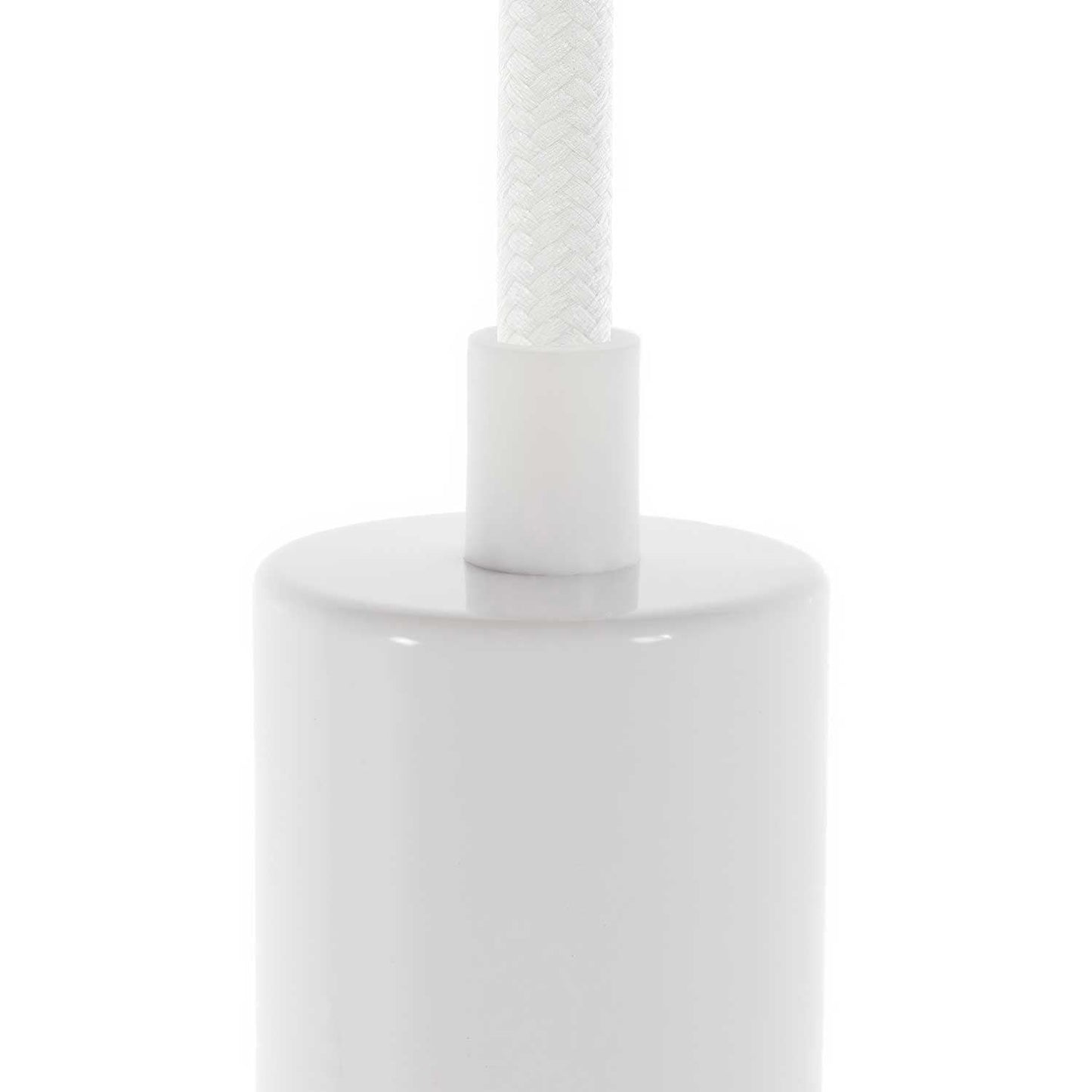 Serracavo cilindrico in plastica completo di tige, dado e rondella - Bianco