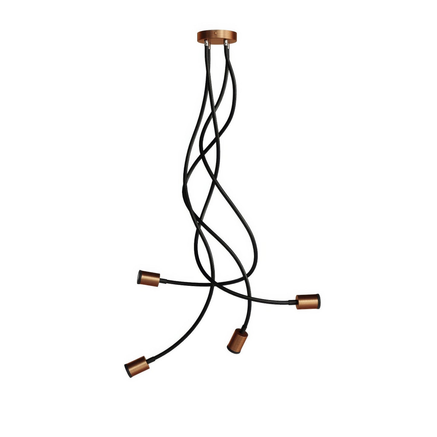 Lampada Mini faretto SPOTLIGHT GU1d0 Flex 90 da soffitto - Rame satinato