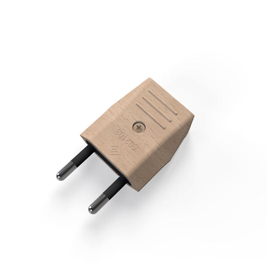 Spina Europea Creative Plug 2 poli 10A - Effetto legno