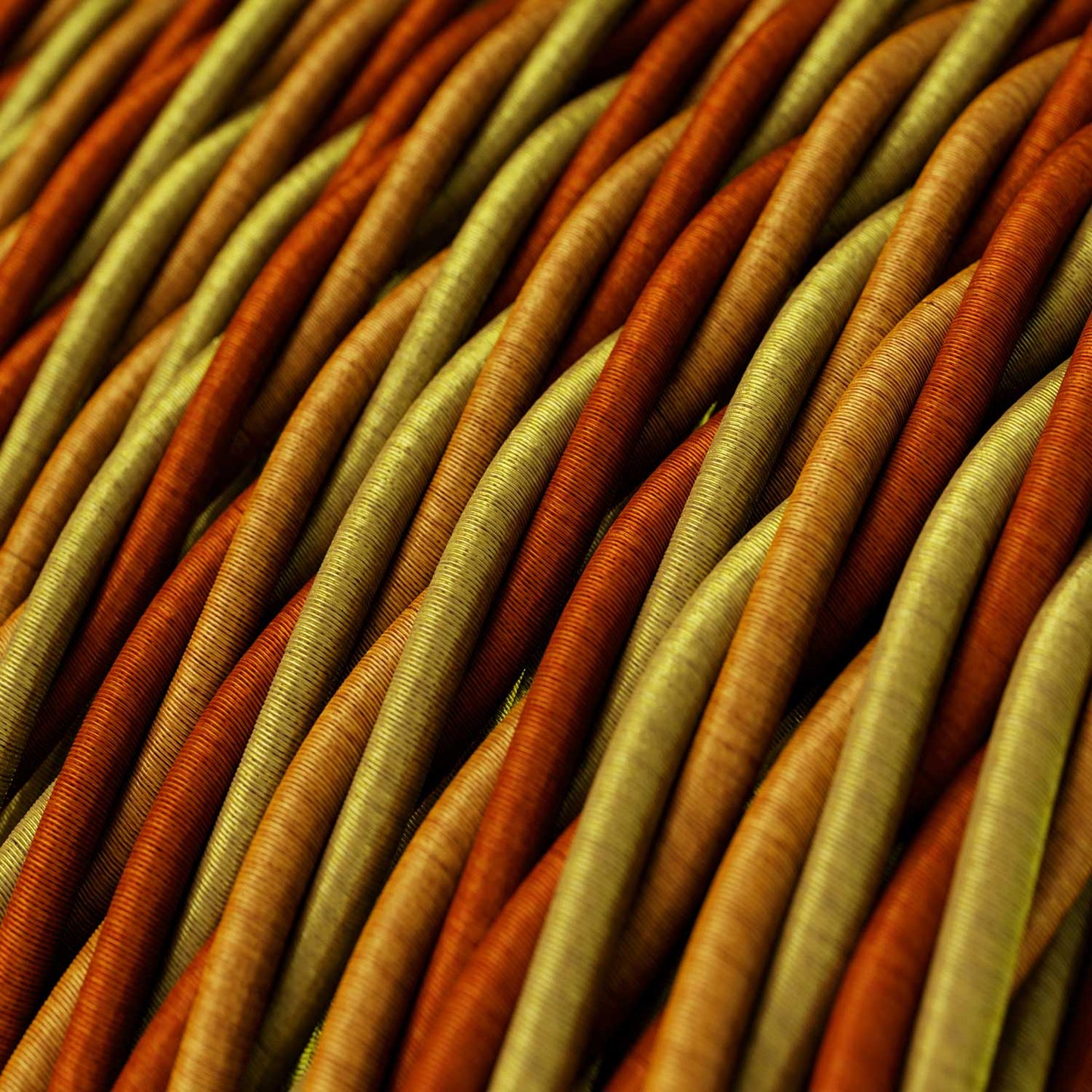 Cavo tessile per illuminazione Orange lucido - L'Originale Creative Cables, la scelta migliore per lampade moderne - TG04