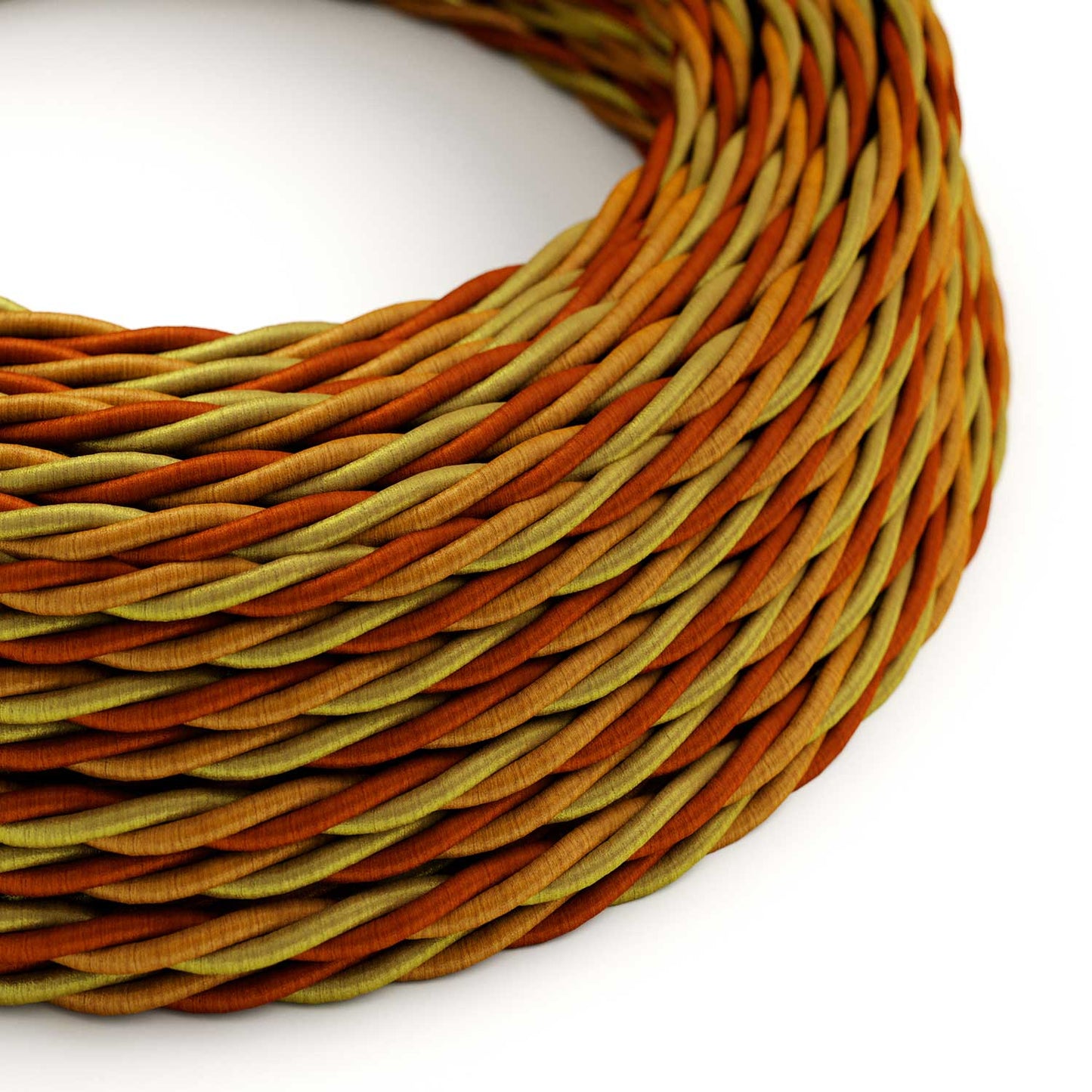 Cavo tessile per illuminazione Orange lucido - L'Originale Creative Cables, la scelta migliore per lampade moderne - TG04