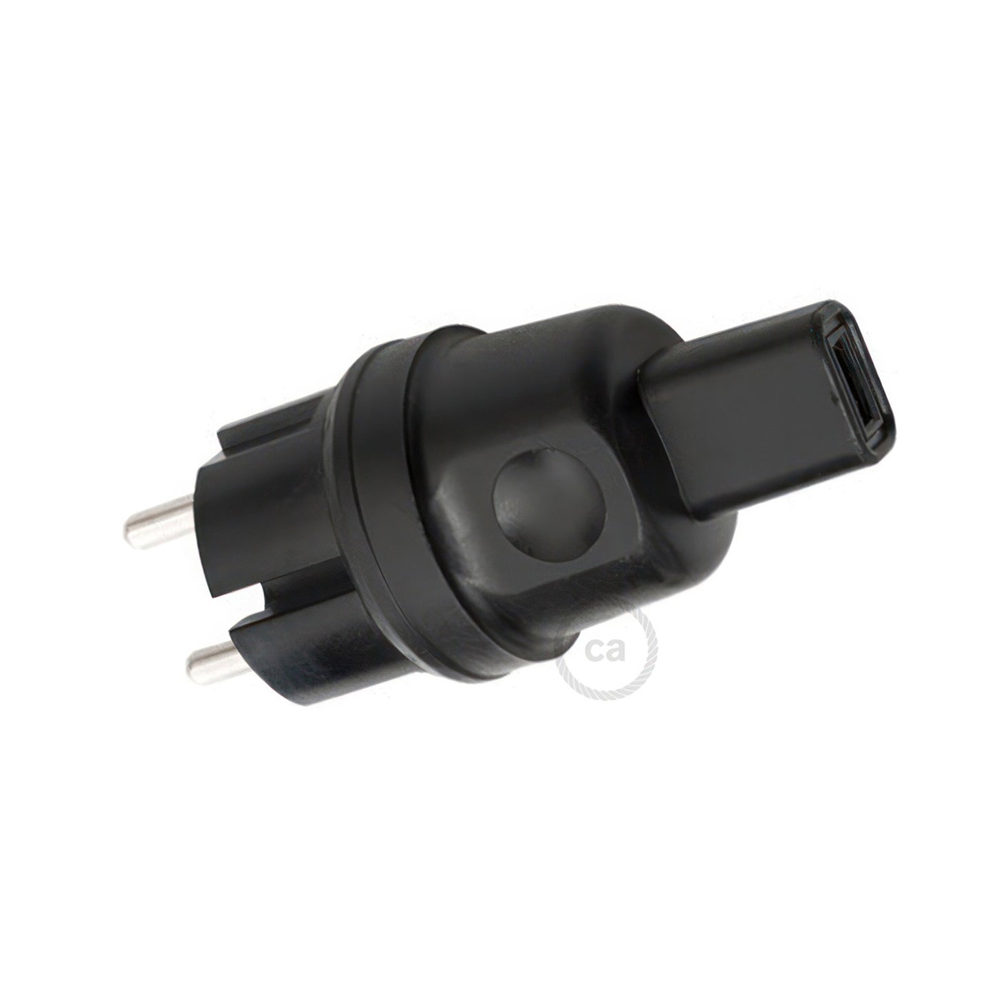 Black French-German Plug for Lumet String Lights