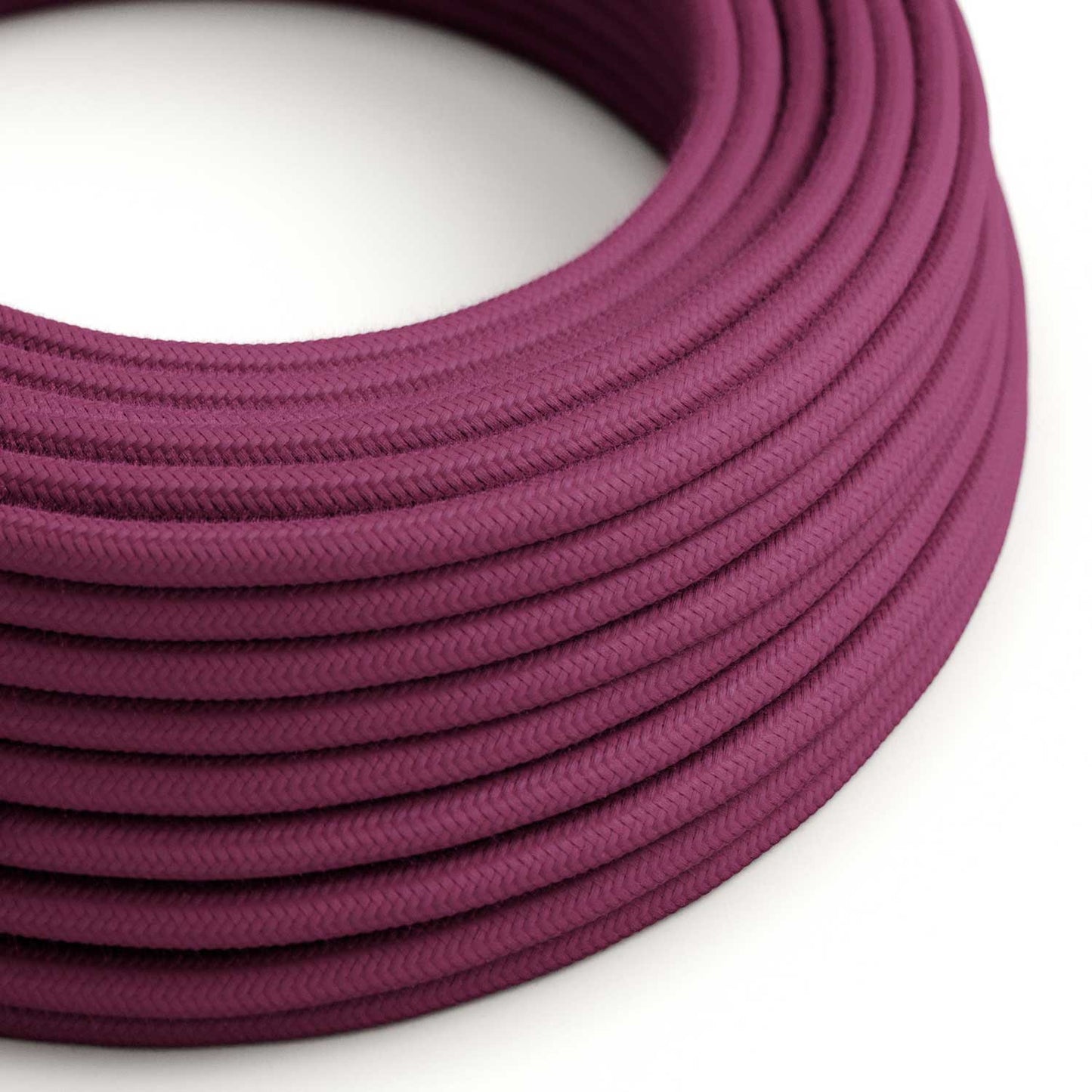 Cotton Burgundy Textile Cable - The Original Creative-Cables - RC32 round 2x0.75mm / 3x0.75mm