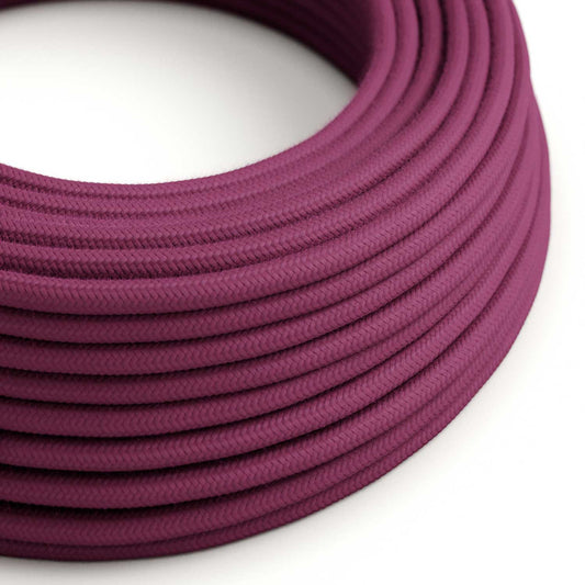 Cotton Burgundy Textile Cable - The Original Creative-Cables - RC32 round 2x0.75mm / 3x0.75mm
