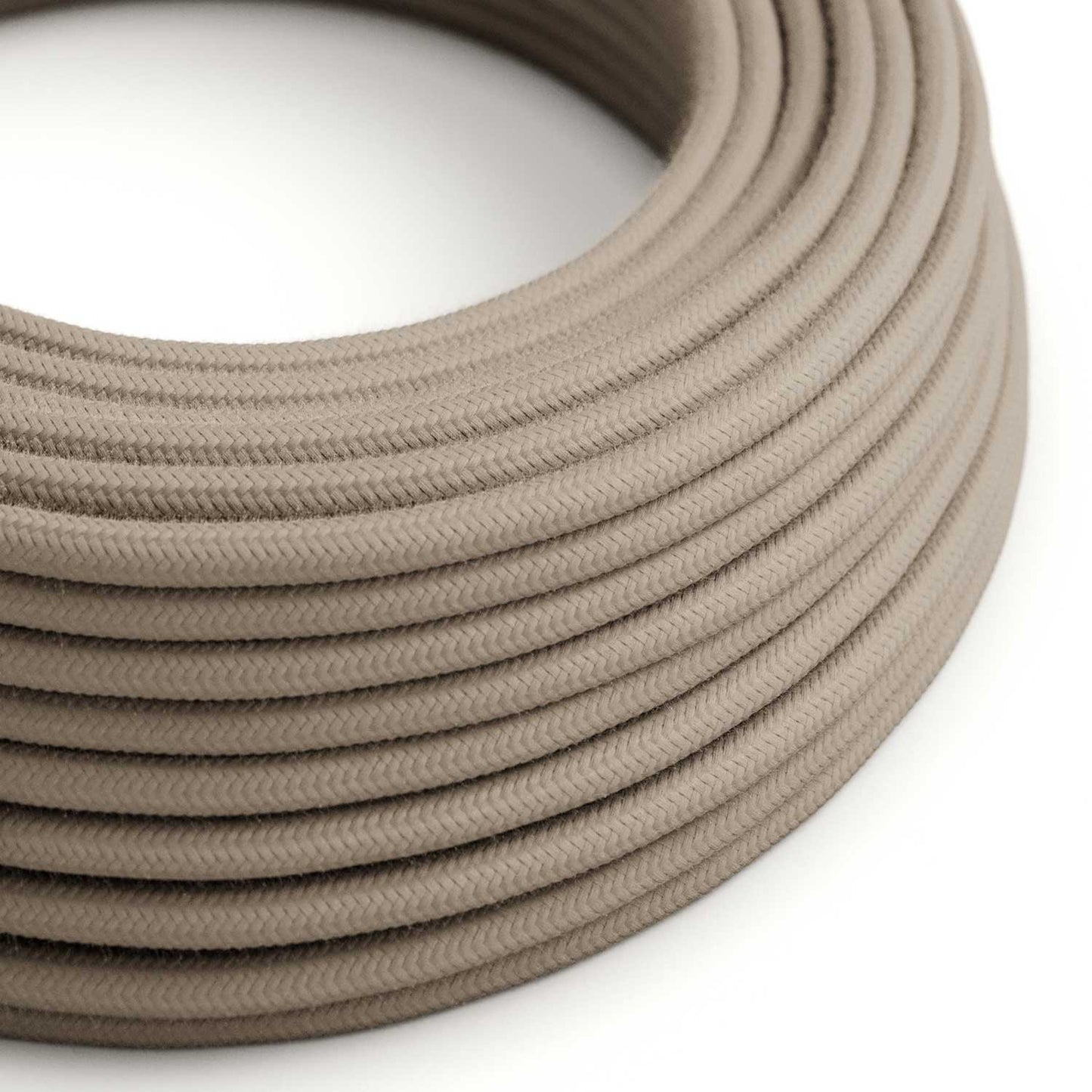 Cotton Dove Grey Textile Cable - The Original Creative-Cables - RC43 round 2x0.75mm / 3x0.75mm
