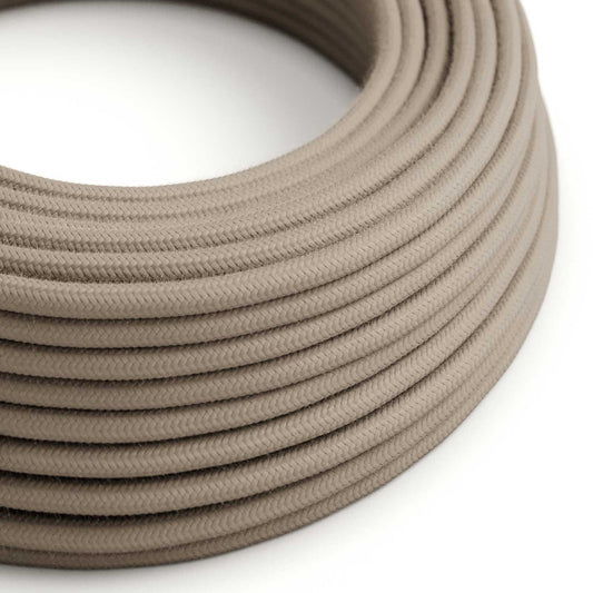 Cotton Dove Grey Textile Cable - The Original Creative-Cables - RC43 round 2x0.75mm / 3x0.75mm