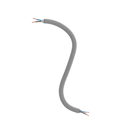Creative Flex flexible tube covered in Black White RZ04 fabric