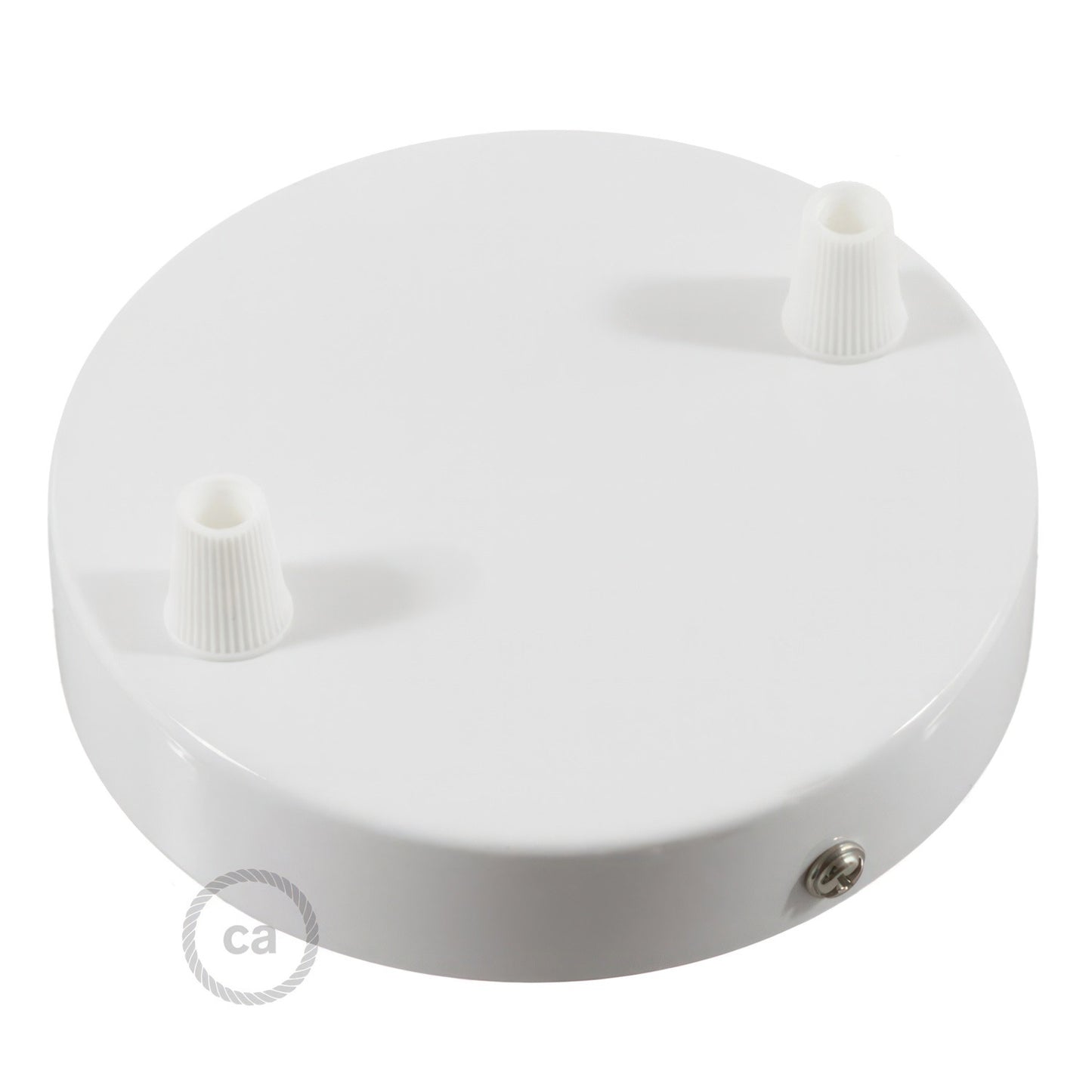 Cylindrical metal 2-hole ceiling rose kit