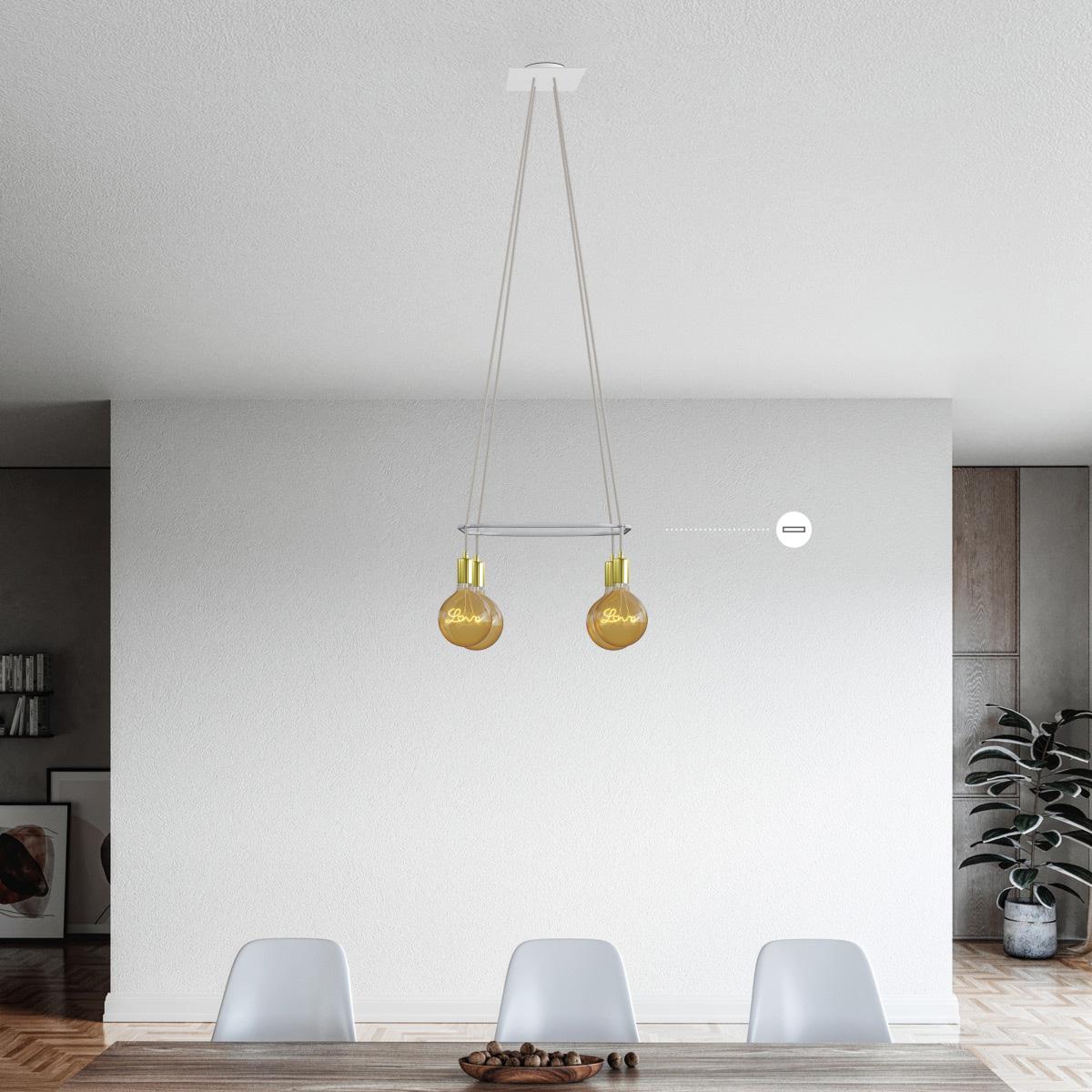 CHANDELIER CAGE SQUARE 4 10155