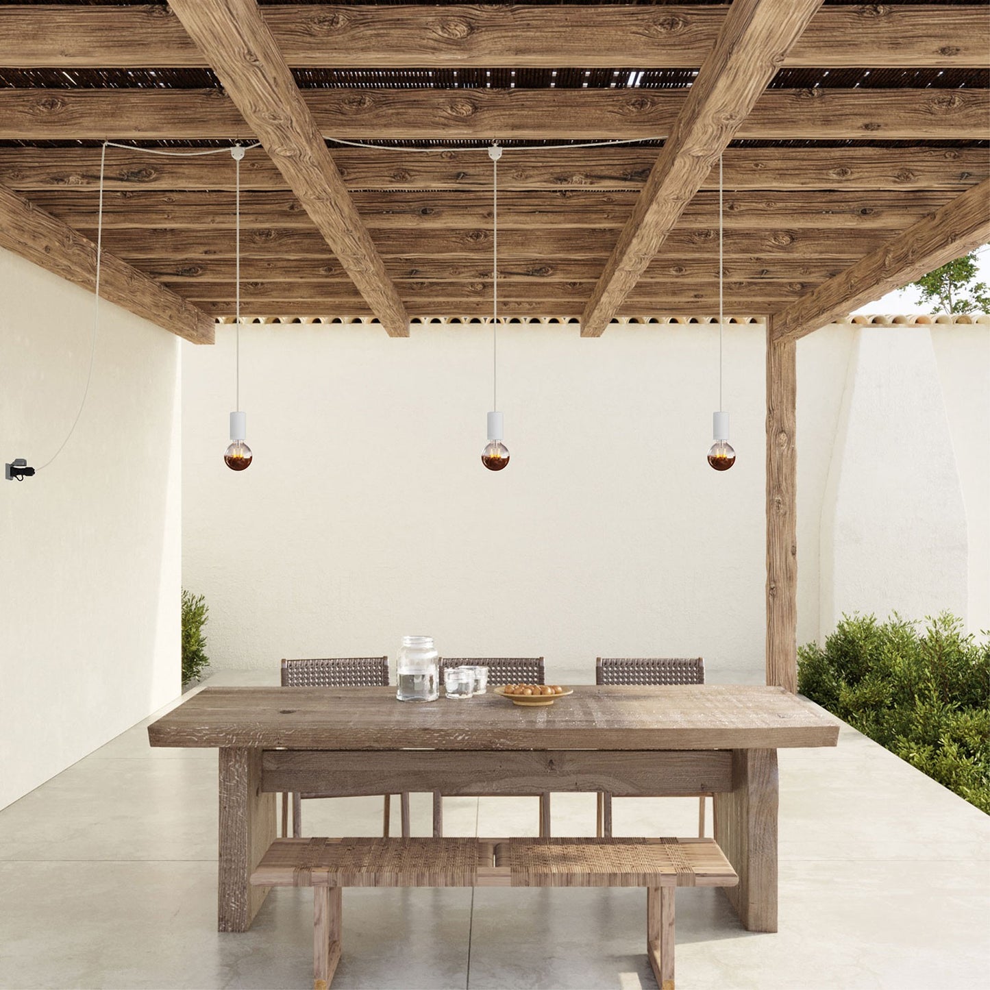 E-Snake Modulair Portable outdoor lamp IP65 with 3 lights