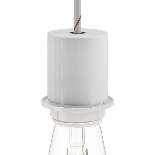 E26 semi-threaded metal socket kit with concealed cable clamp