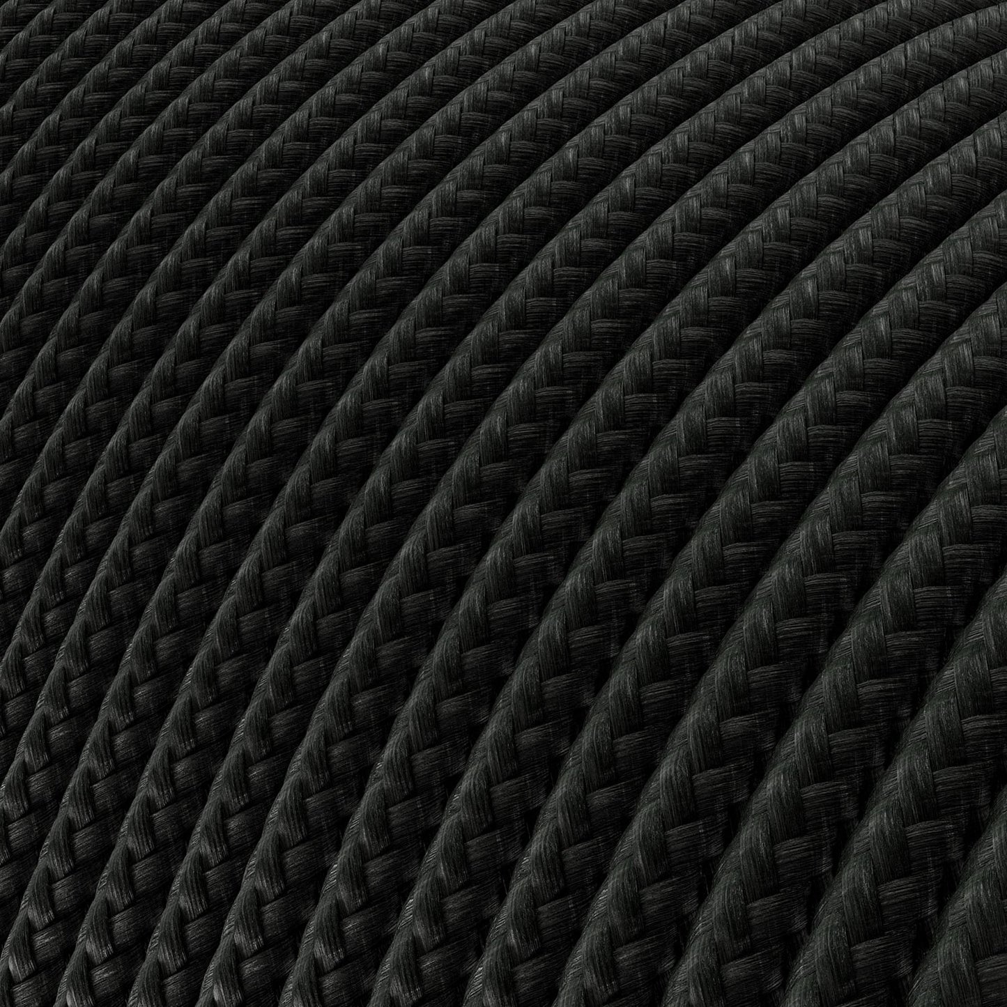 Extra Low Voltage power cable coated in silk effect fabric Black RM04