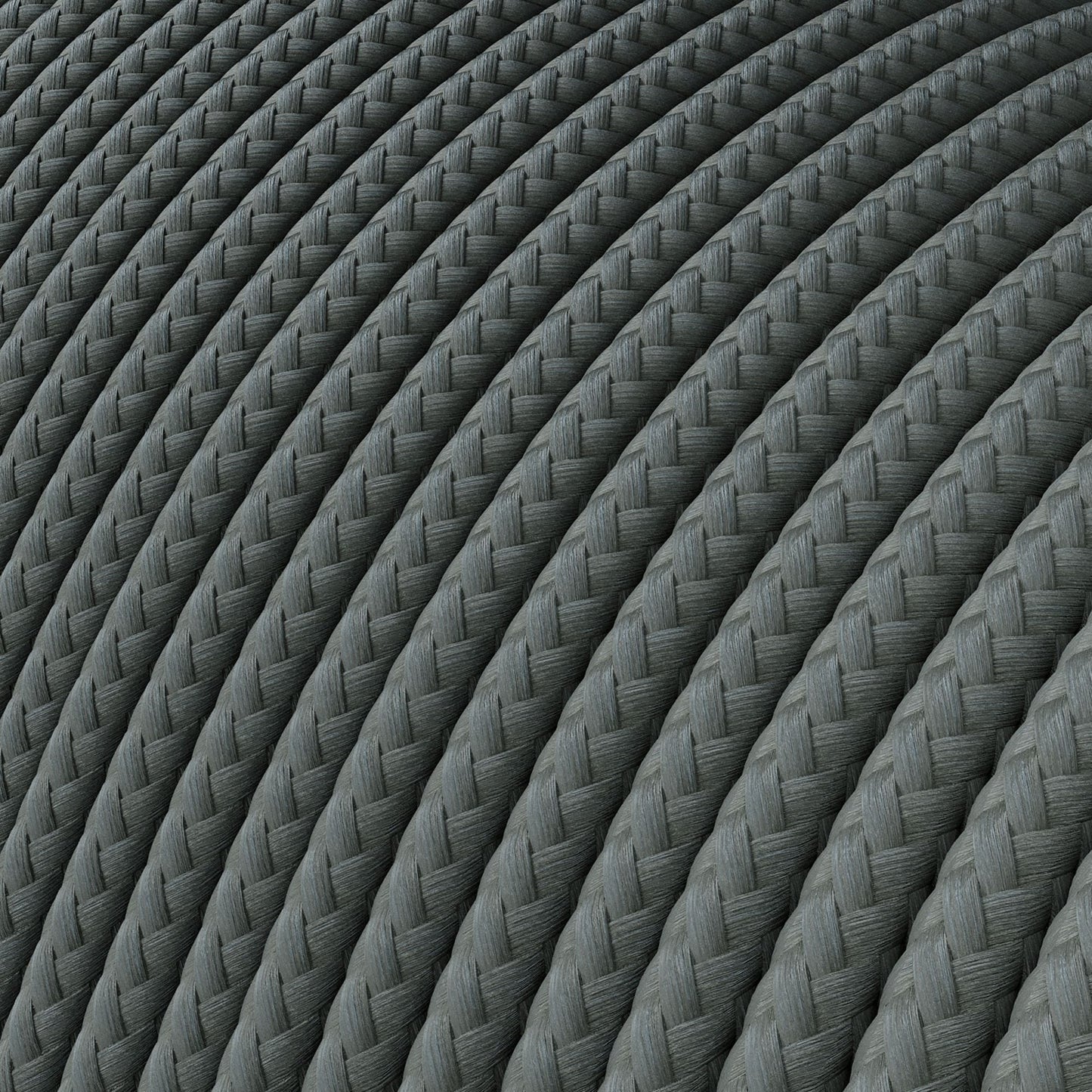 Extra Low Voltage power cable coated in silk effect fabric Grey RM03
