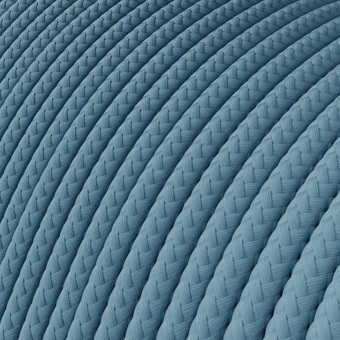 Extra Low Voltage power cable coated in silk effect fabric Light Blue RM17