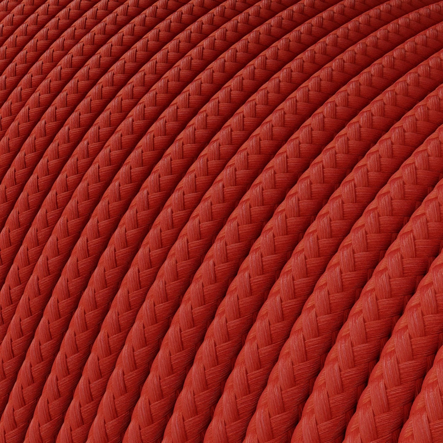 Extra Low Voltage power cable coated in silk effect fabric Red RM09