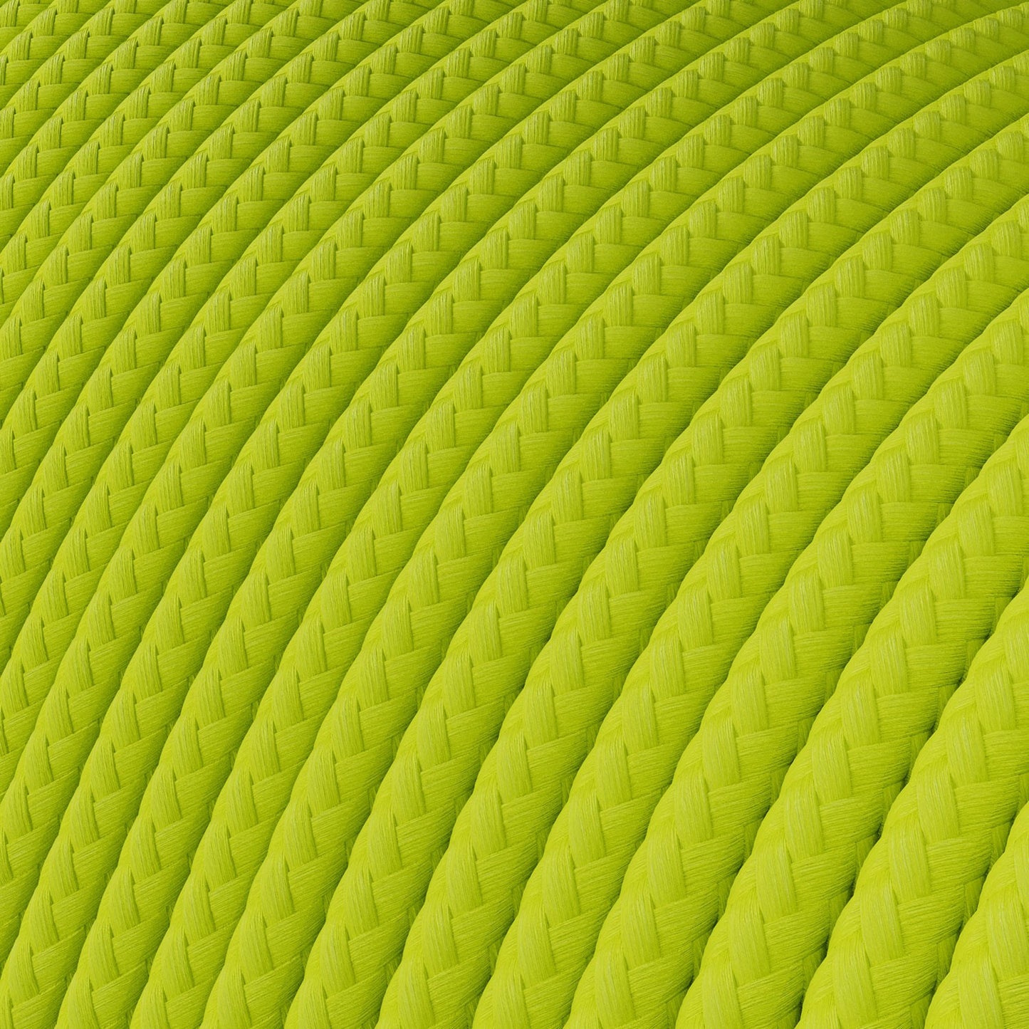 Extra Low Voltage power cable coated in silk effect fabric Yellow Fluo RF10