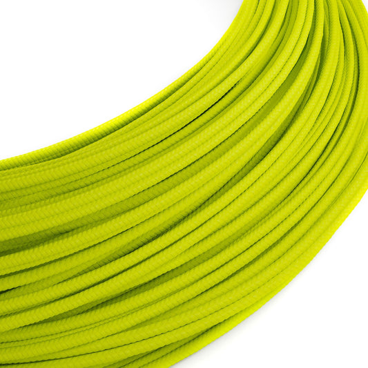 Extra Low Voltage power cable coated in silk effect fabric Yellow Fluo RF10
