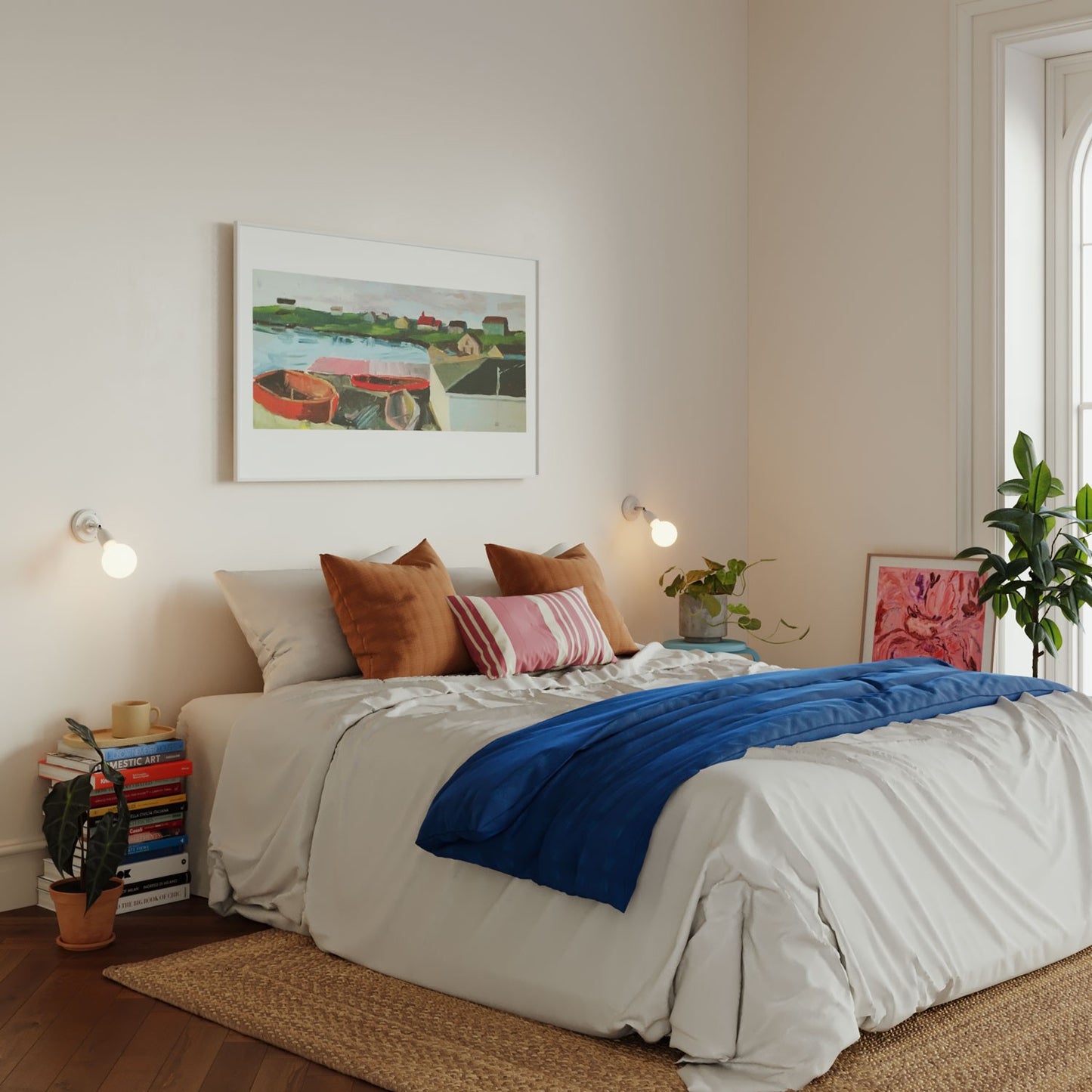 Fermaluce Color 90°, the adjustable porcelain flush light