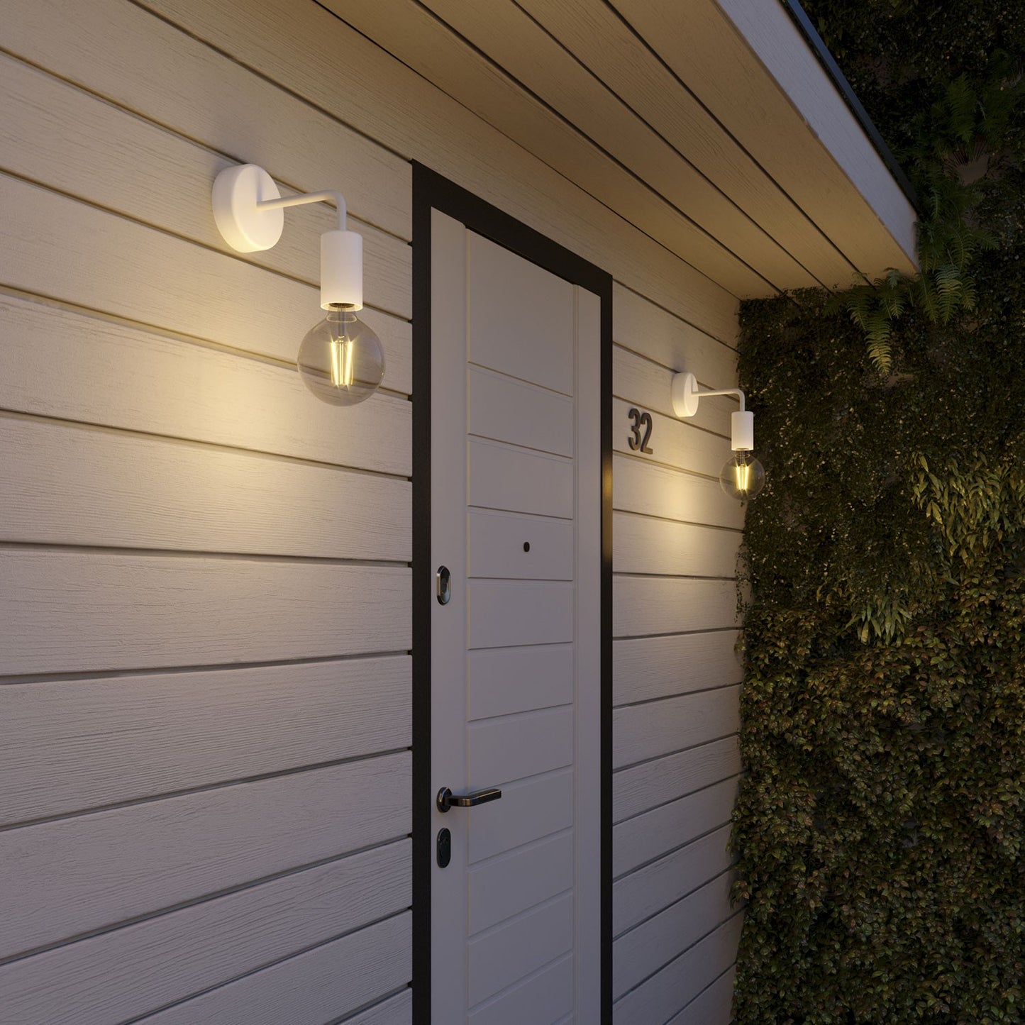 Fermaluce Modulair ELEGANT with L-shaped extension, ceiling rose and lamp holder IP65 waterproof