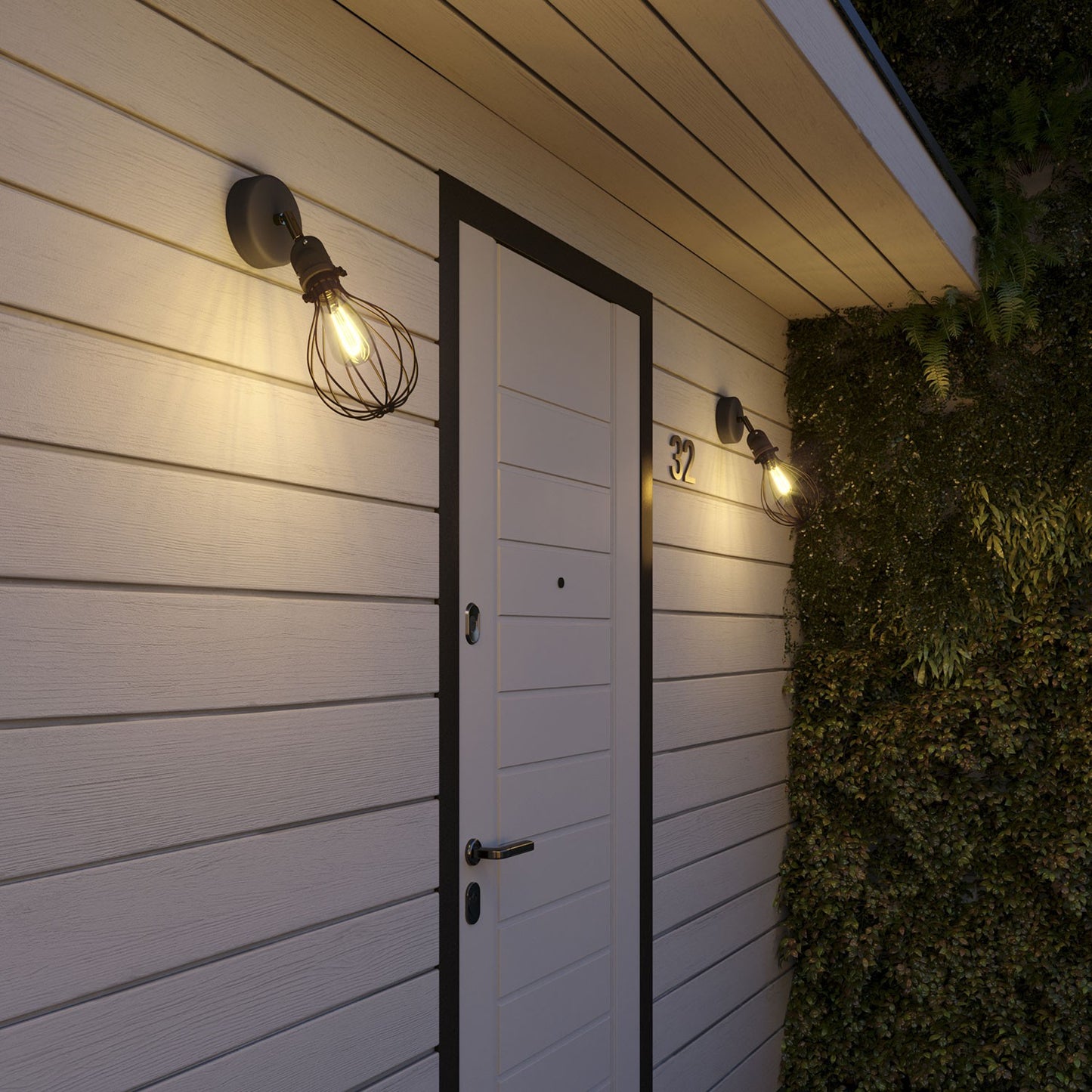 Fermaluce Modulair with Drop lampshade, adjustable joint and lamp holder IP65 waterproof