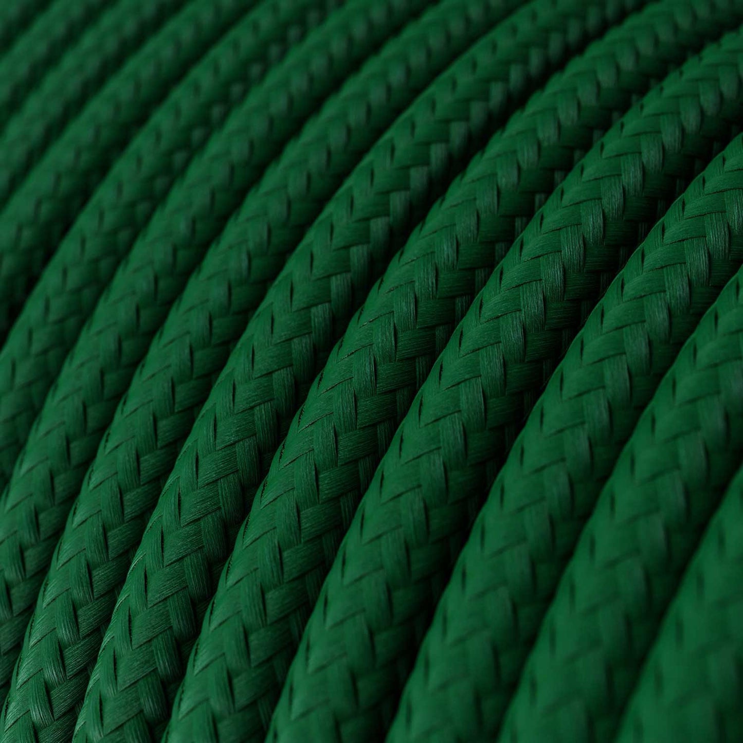 Glossy Forest Green Textile Cable - The Original Creative-Cables - RM21 round 2x0.75mm / 3x0.75mm