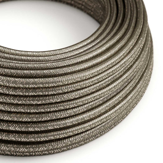 Glossy Grey Glitter Textile Cable - The Original Creative-Cables - RL03 round 2x0.75mm / 3x0.75mm