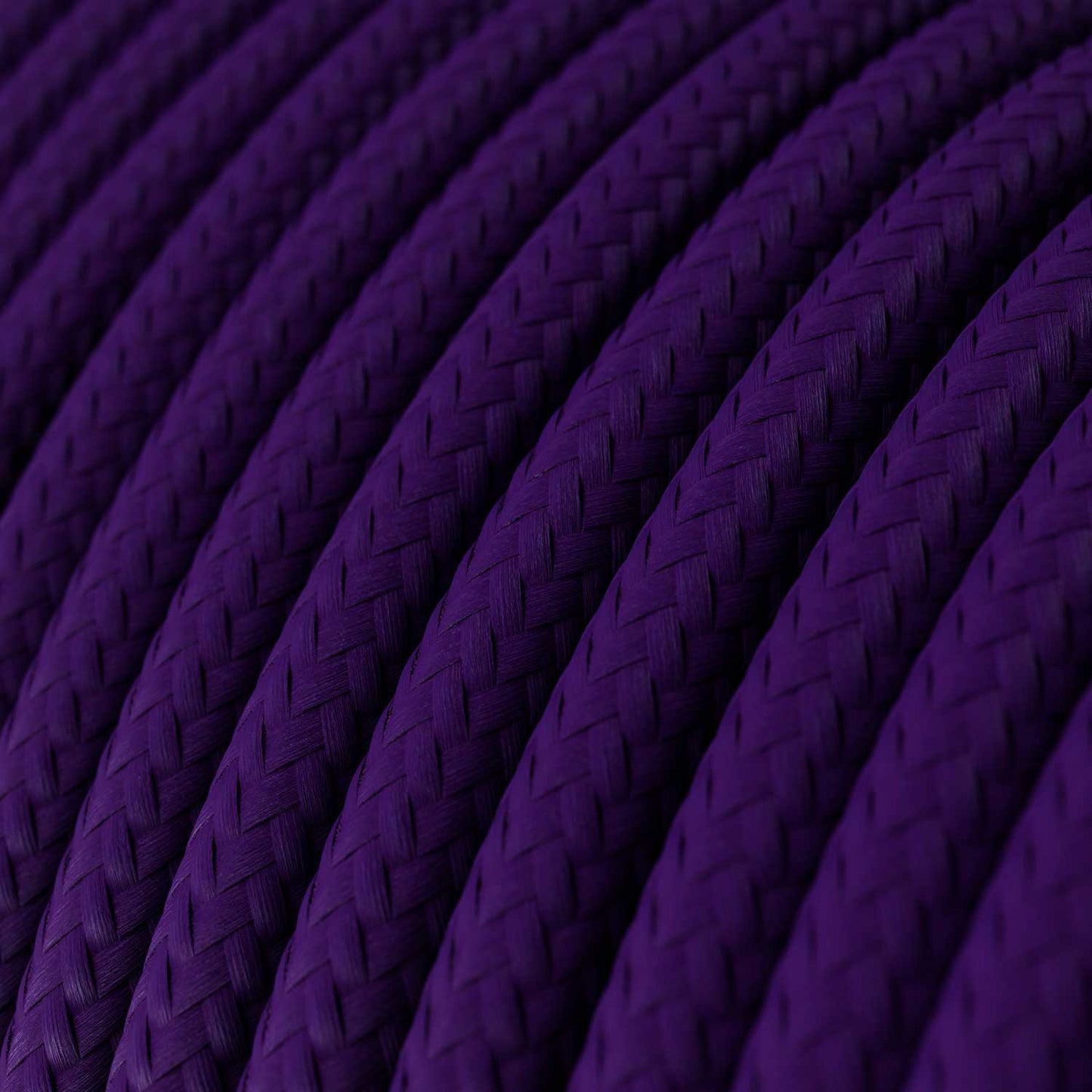 Glossy Imperial Purple Textile Cable - The Original Creative-Cables - RM14 round 2x0.75mm / 3x0.75mm