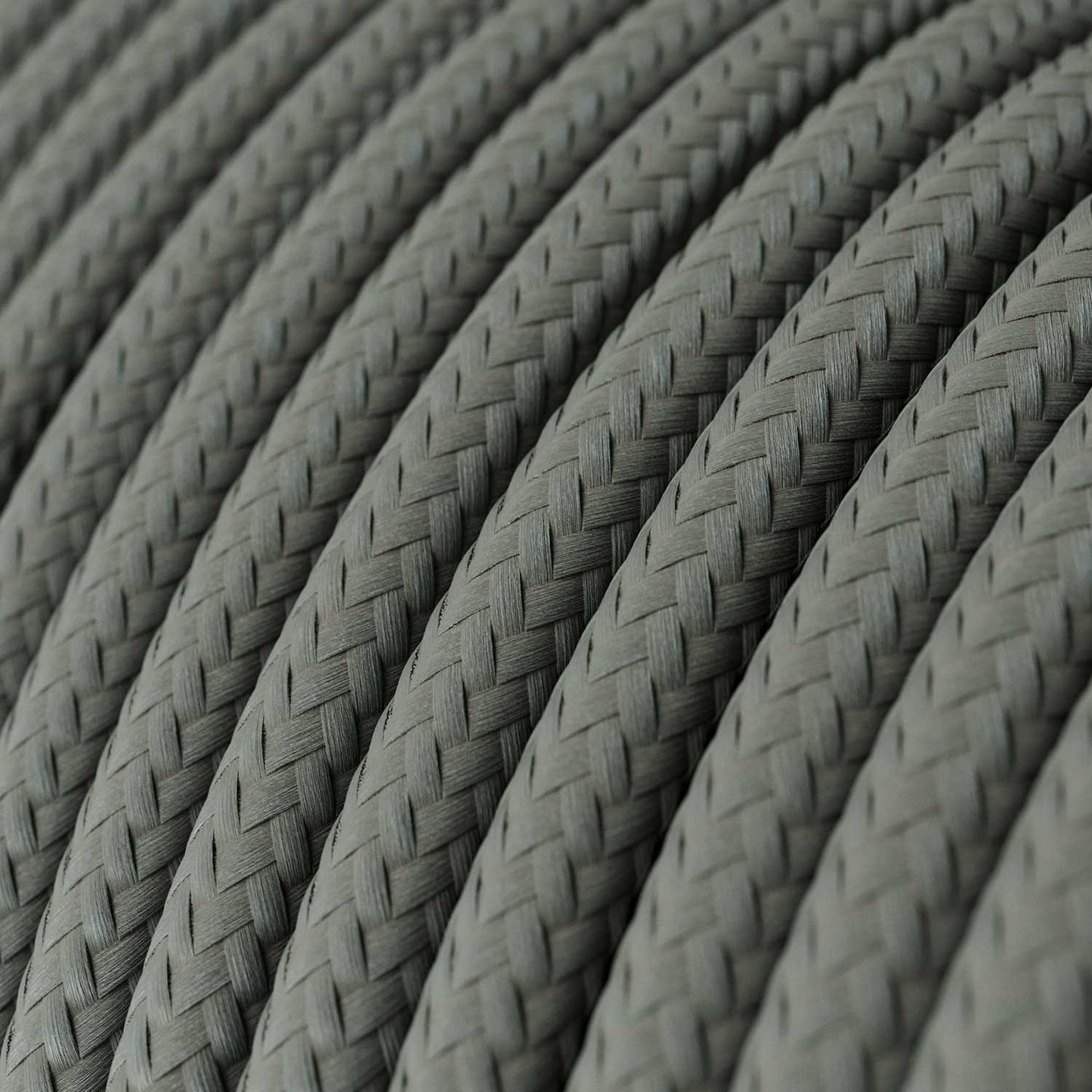 Glossy Smoky Grey Textile Cable - The Original Creative-Cables - RM03 round 2x0.75mm / 3x0.75mm