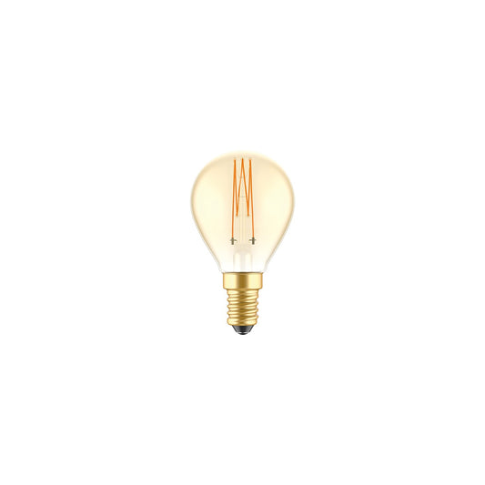 LED Golden Light Bulb Carbon Line Filament Cage Mini Globe G45 3,4W 300Lm E14 2700K Dimmable - C52