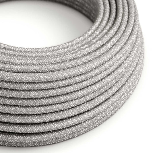 Linen Grey Melange Textile Cable - The Original Creative-Cables - RN02 round 2x0.75mm / 3x0.75mm