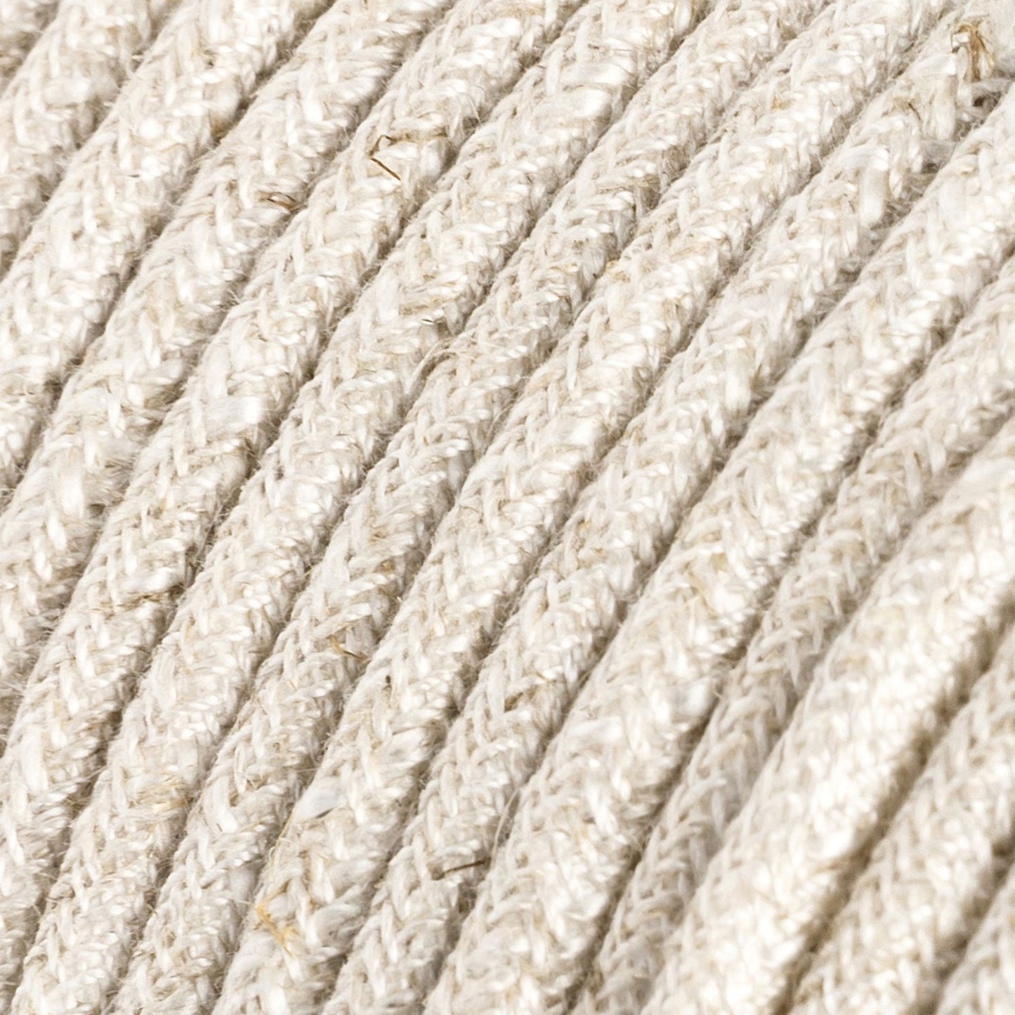 Linen White Melange Textile Cable - The Original Creative-Cables - RN01 round 2x0.75mm / 3x0.75mm