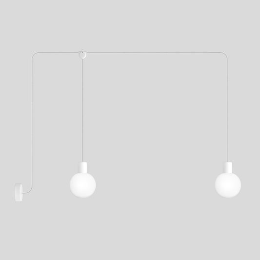 Modulair IP65 2-fall outdoor pendant lamp with unbreakable Unbreak-a-Ball shades