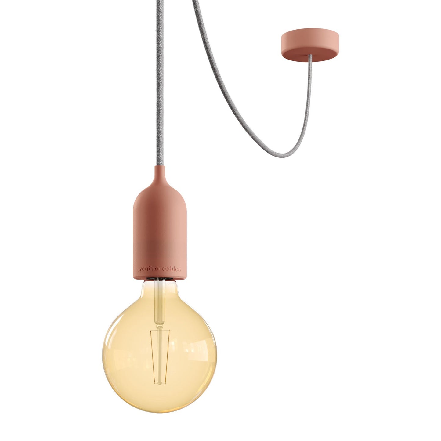 Modulair PASTEL Outdoor pendant lamp with 5 mt textile cable, decentralizer, ceiling rose and lamp holder IP65 water resistant