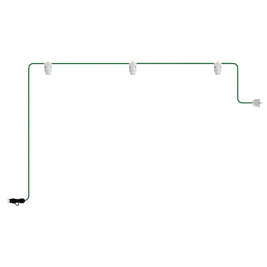 Modulair Portable outdoor string light IP65 with 3 lights