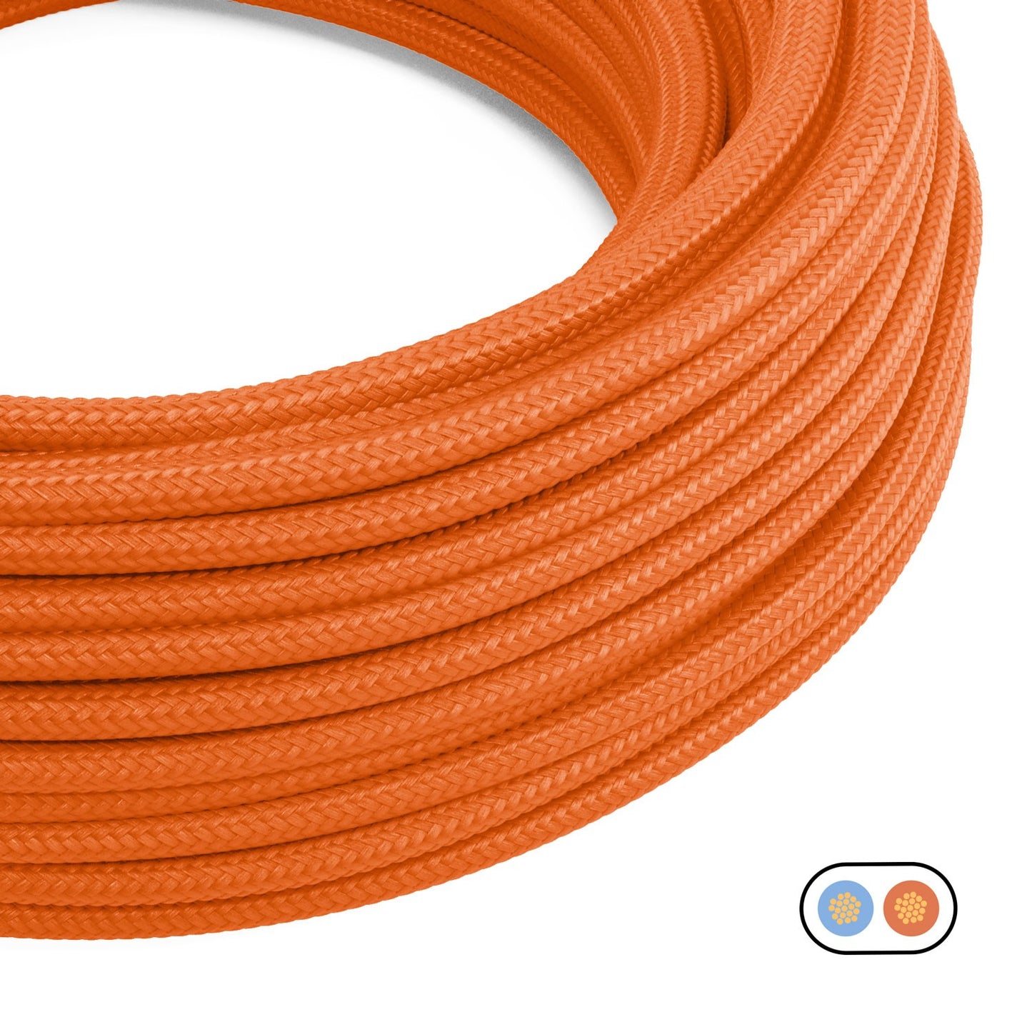 Orange Flame flat textile wire for lighting - PM15