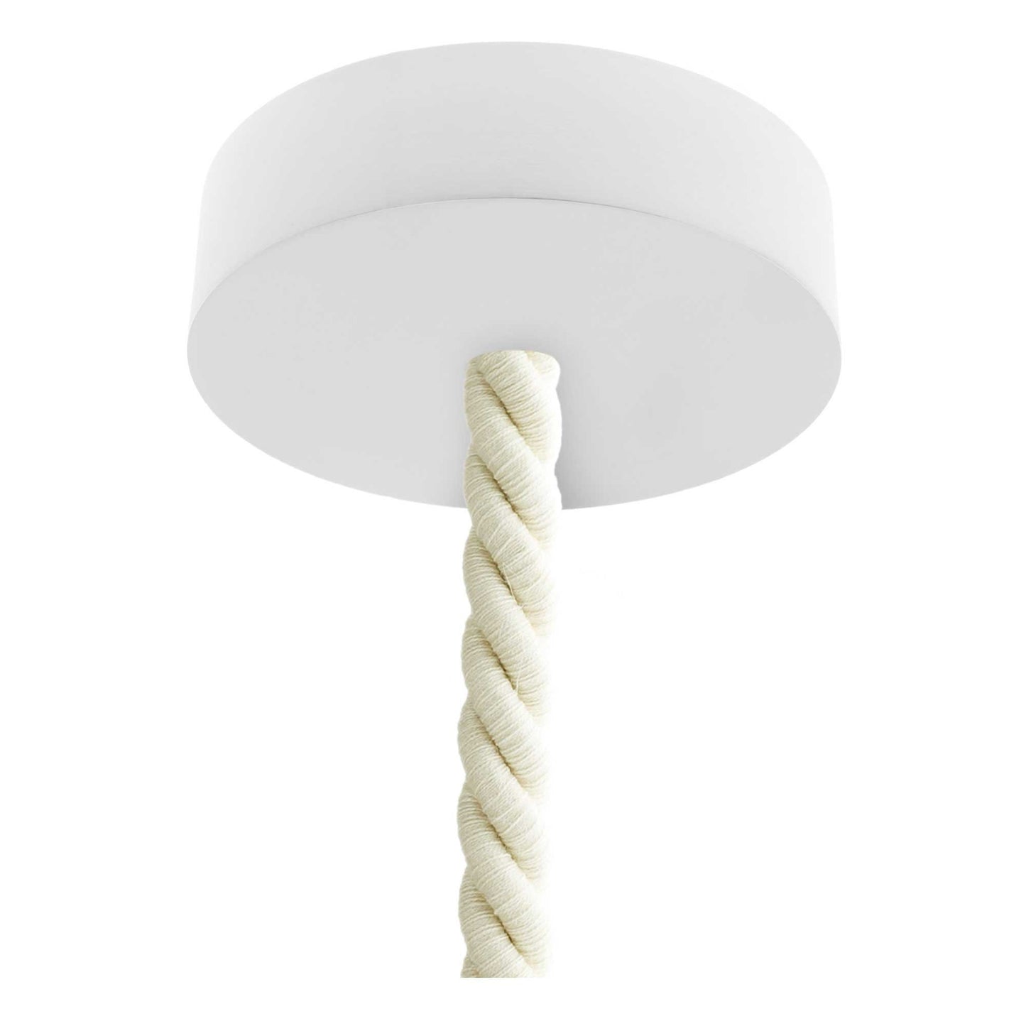 Pendant lamp with 2XL 24mm nautical cord painted wood details - Made in Italy - Bulb included