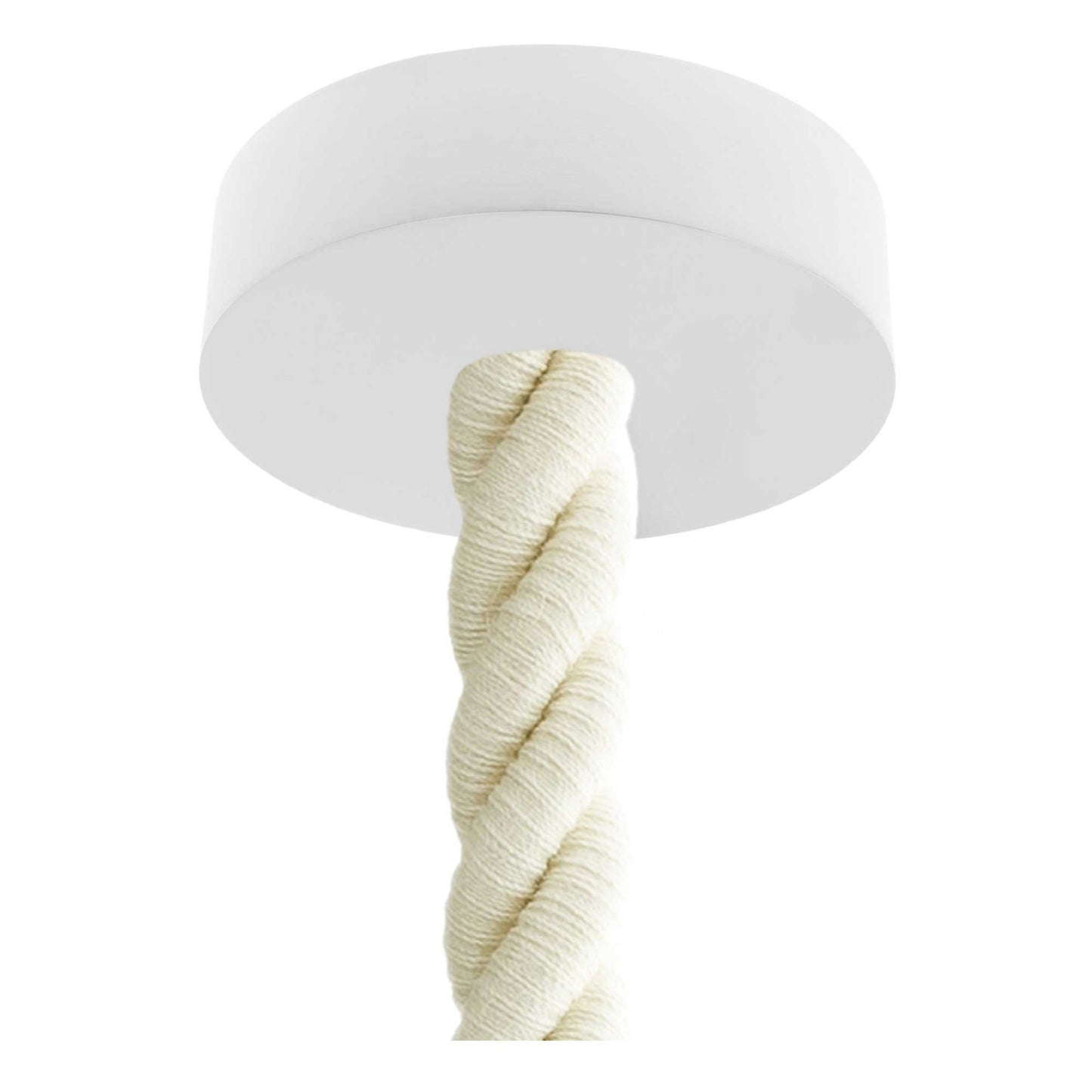 Pendant lamp with 3XL 30mm nautical cord painted wood details - Made in Italy - Bulb included